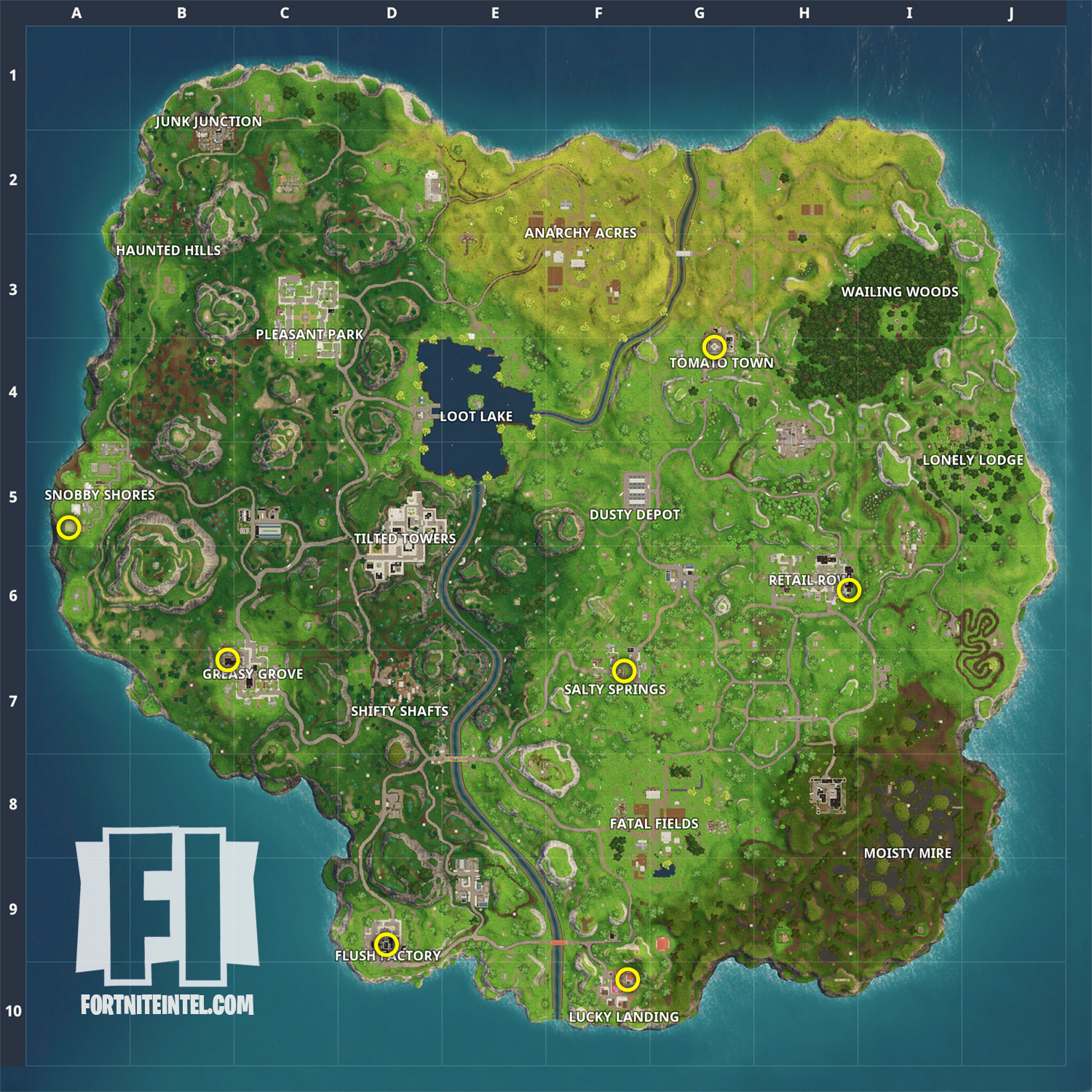 7 Nome Locations (misspelled because bot is annoying) r/FortNiteBR