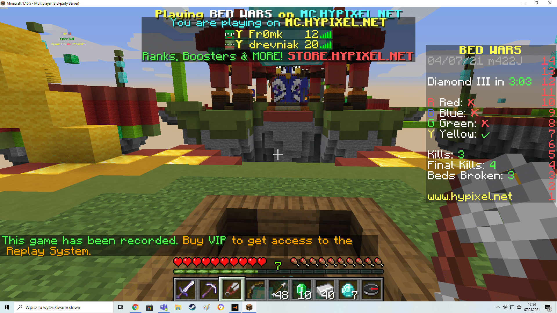 the best game of 4v4v4v4 bed wars 2 of my teammates left at the start