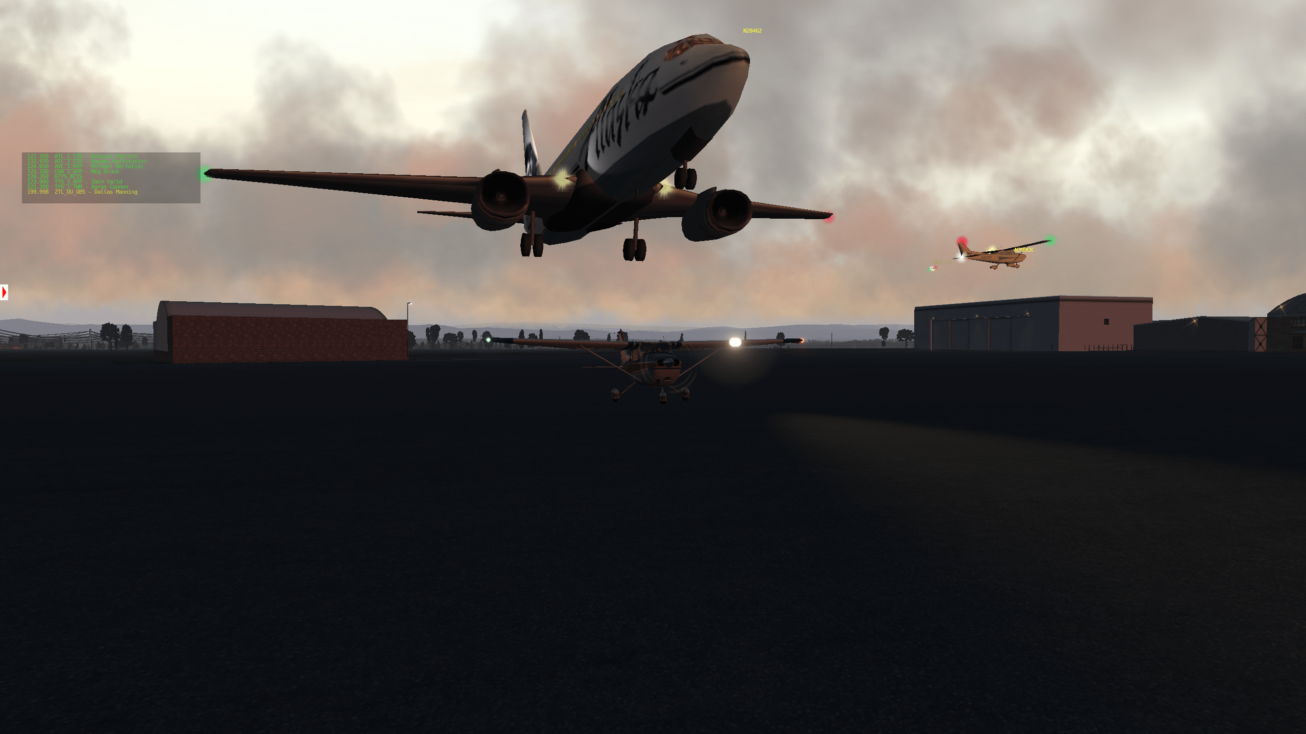 To say they had flights stacked at TYS last night would be an