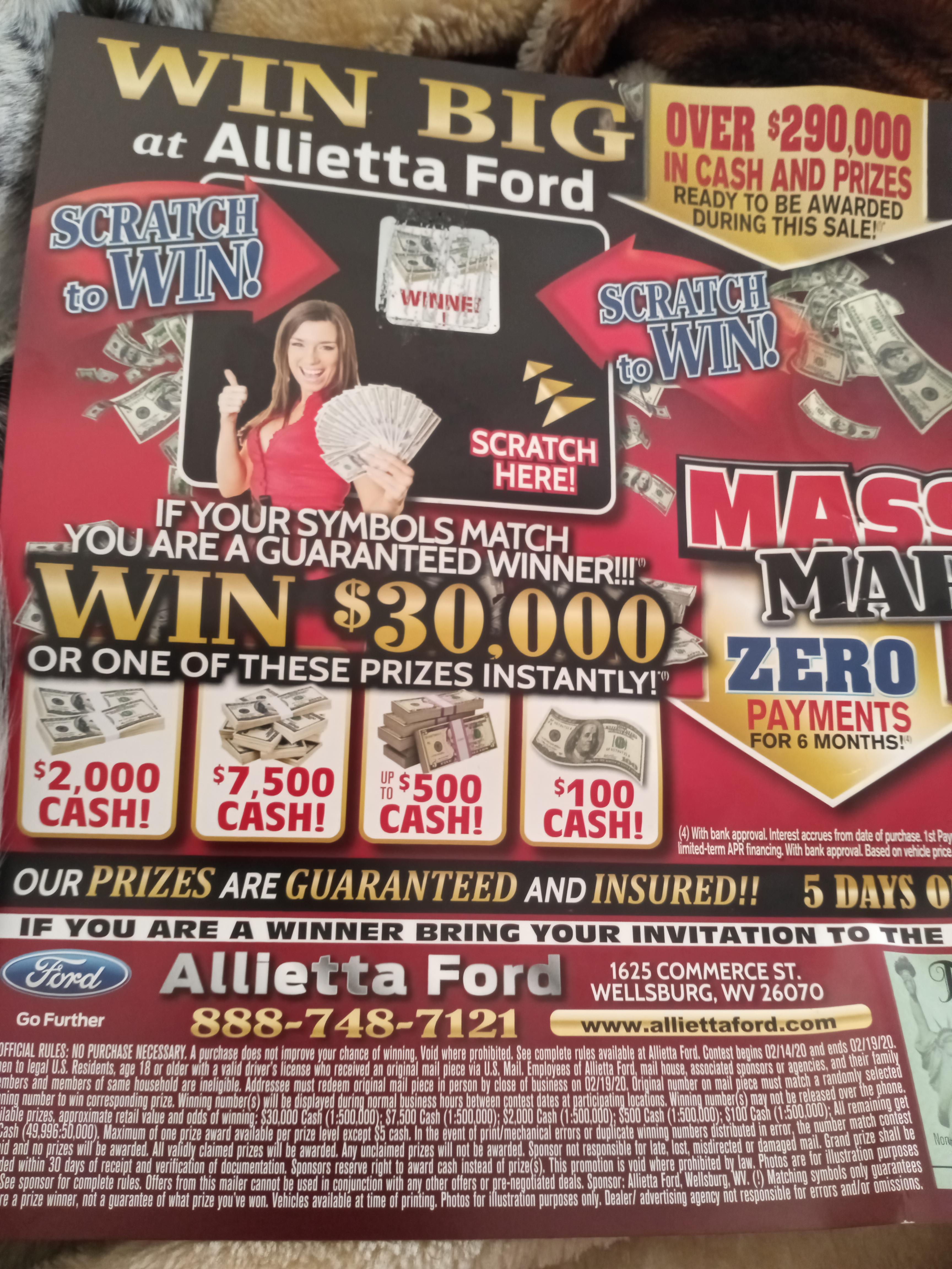 How is this legal? Dealership sent these out. We got this winning