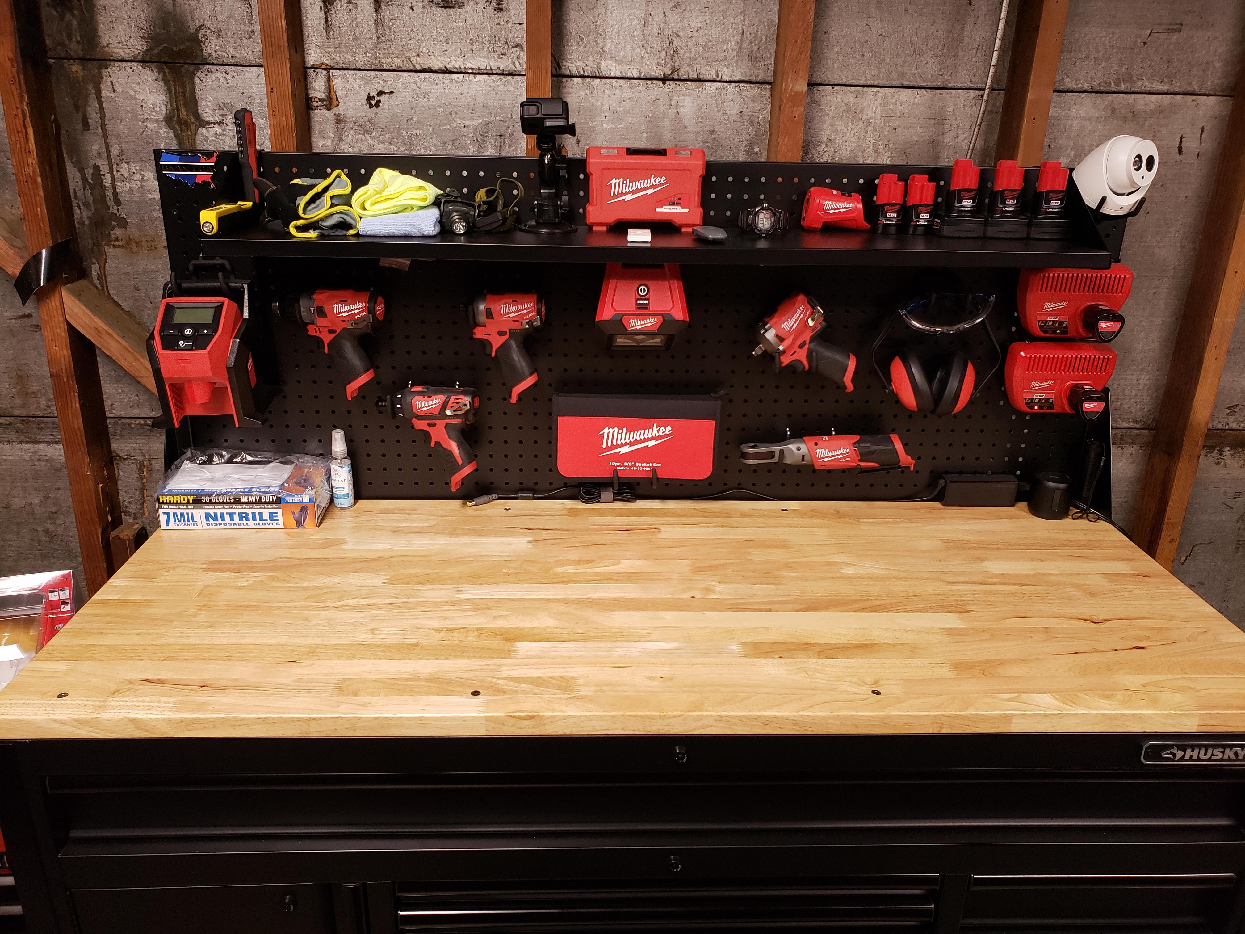 My M12 Collection with a 61in Husky Workbench r/MilwaukeeTool