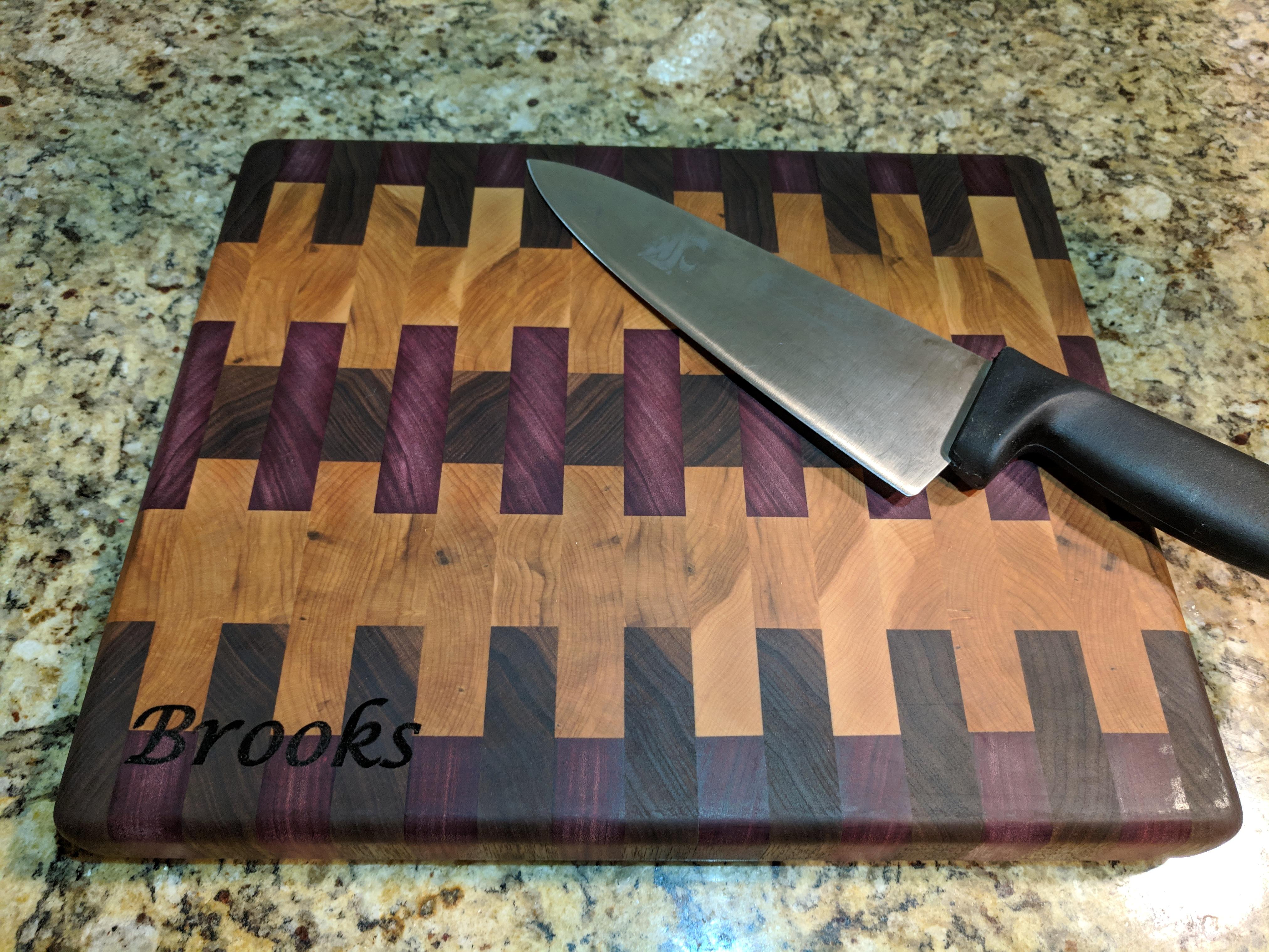 Laser engraved my end grain cutting board for a wedding gift r/CNC