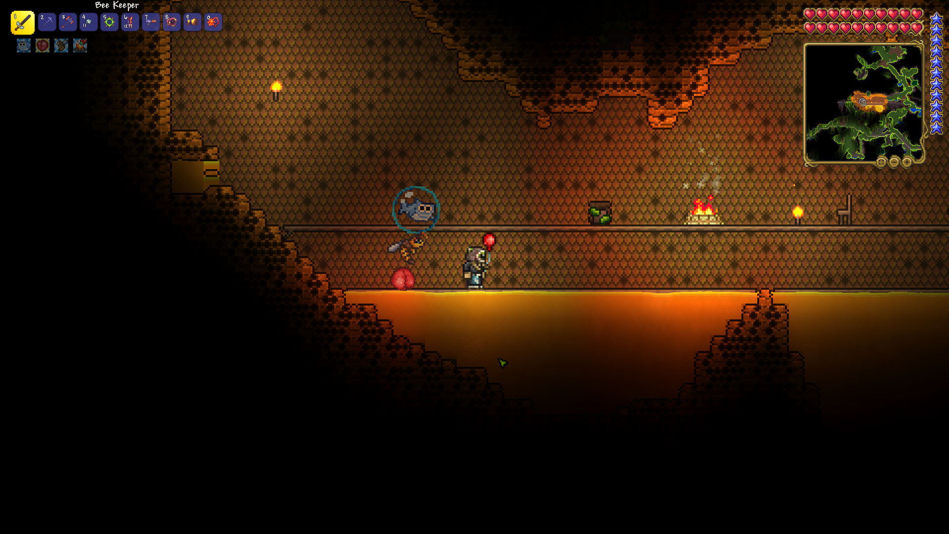 If you look closely there is a life crystal in the honey! Does this