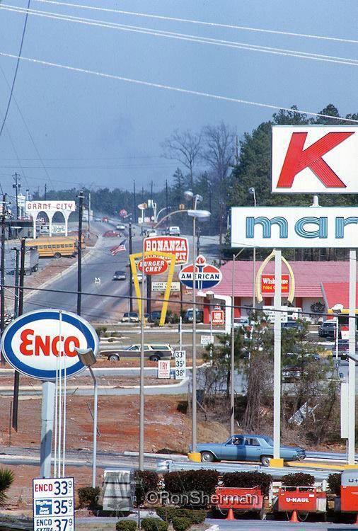 Doraville, GA circa 1972... Lots of cool retro retail signs in this pic