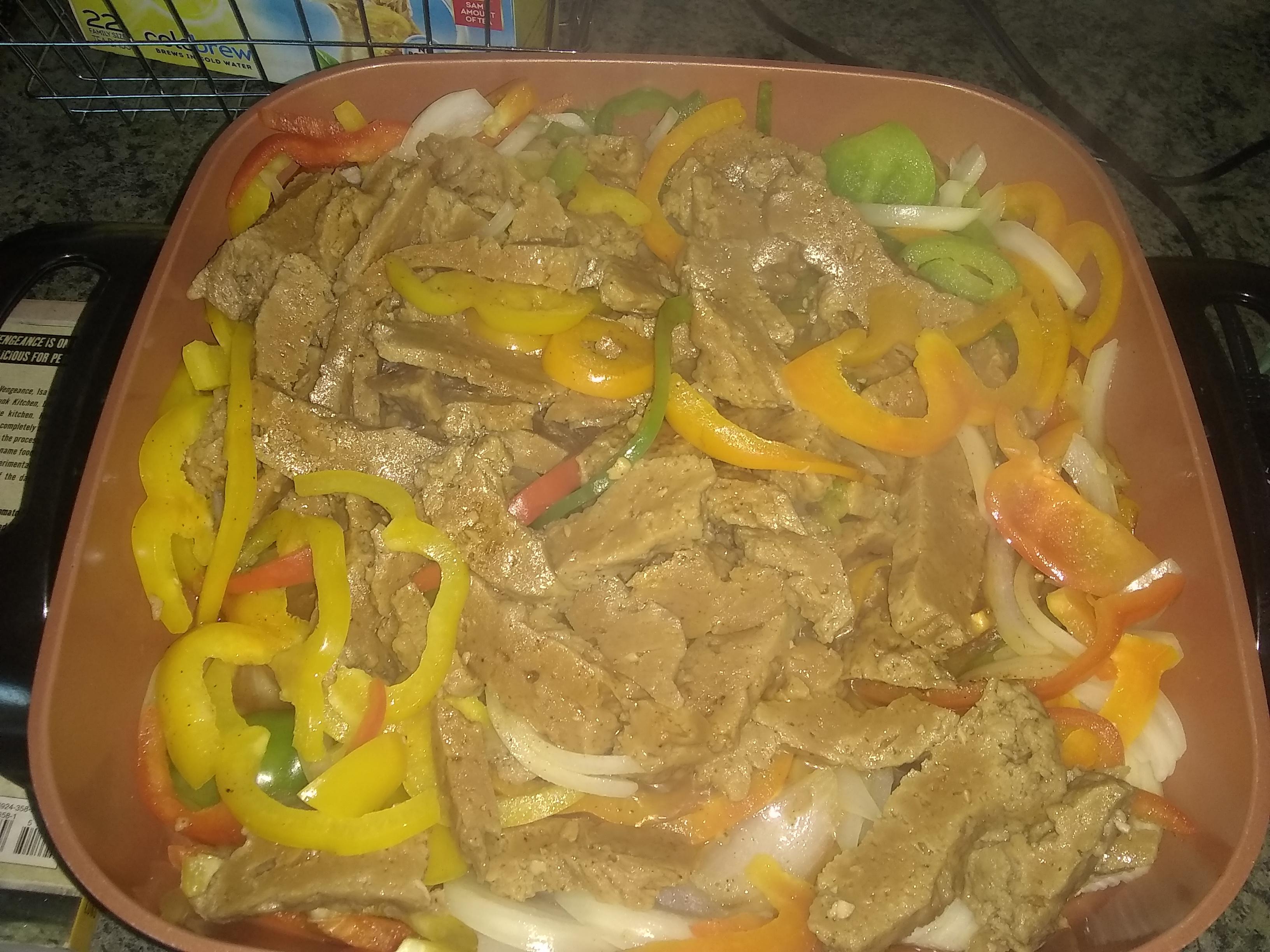 Seitan fajitas r/vegan