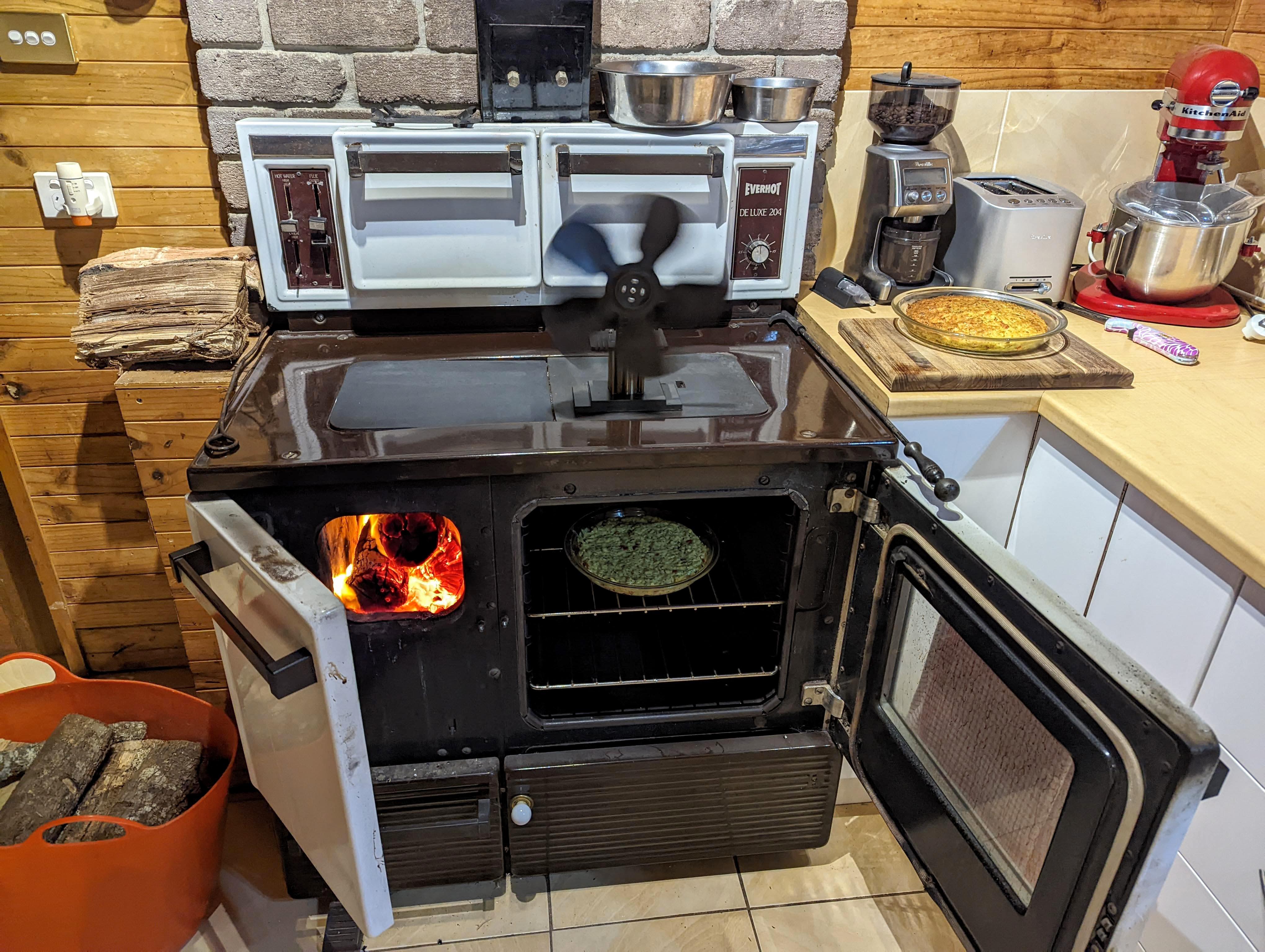 Bad weather outside on the NW Coast, but the Wood Oven is heating the