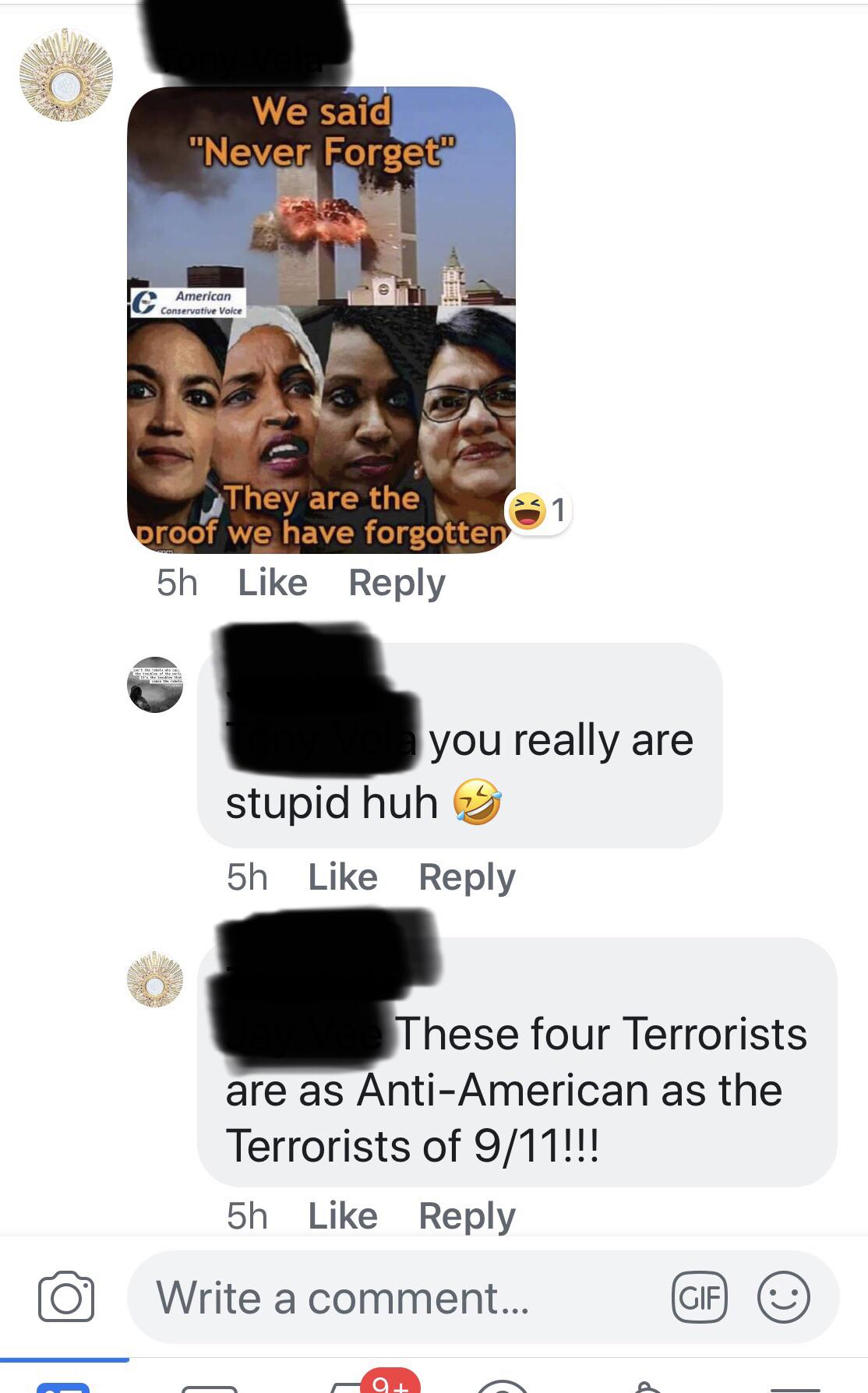 A comment on a “Never 9/11” Facebook post