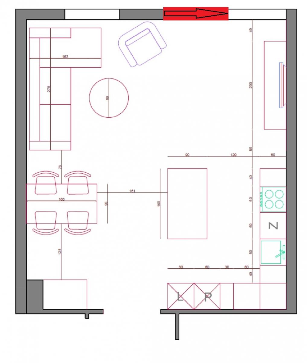 square living room with kitchen / advice r/InteriorDesign