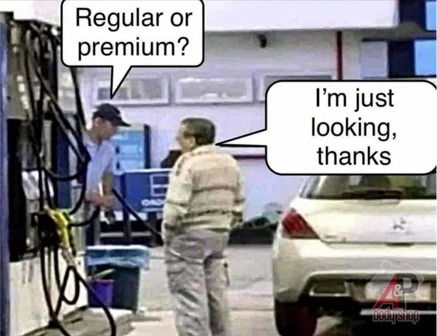 Man at gas station r/MemeTemplatesOfficial