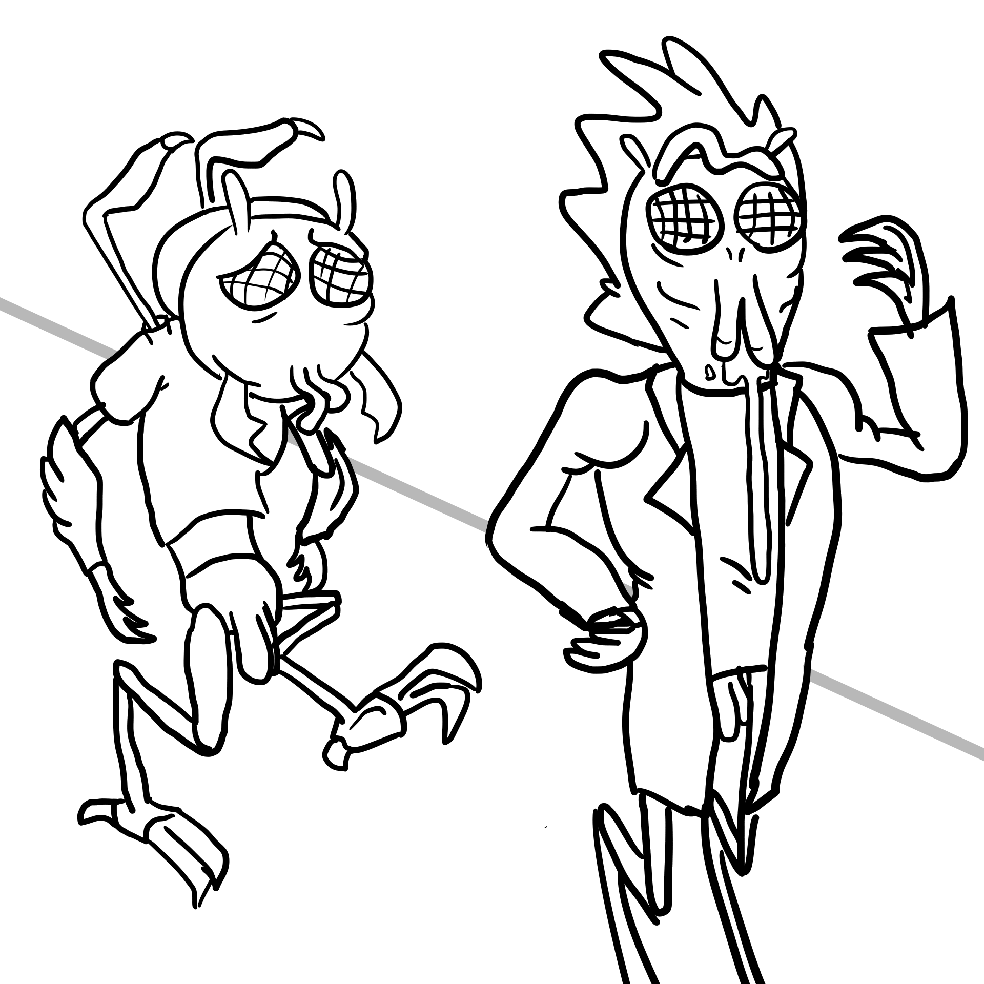 Rick and Morty as gromflomites rickandmorty