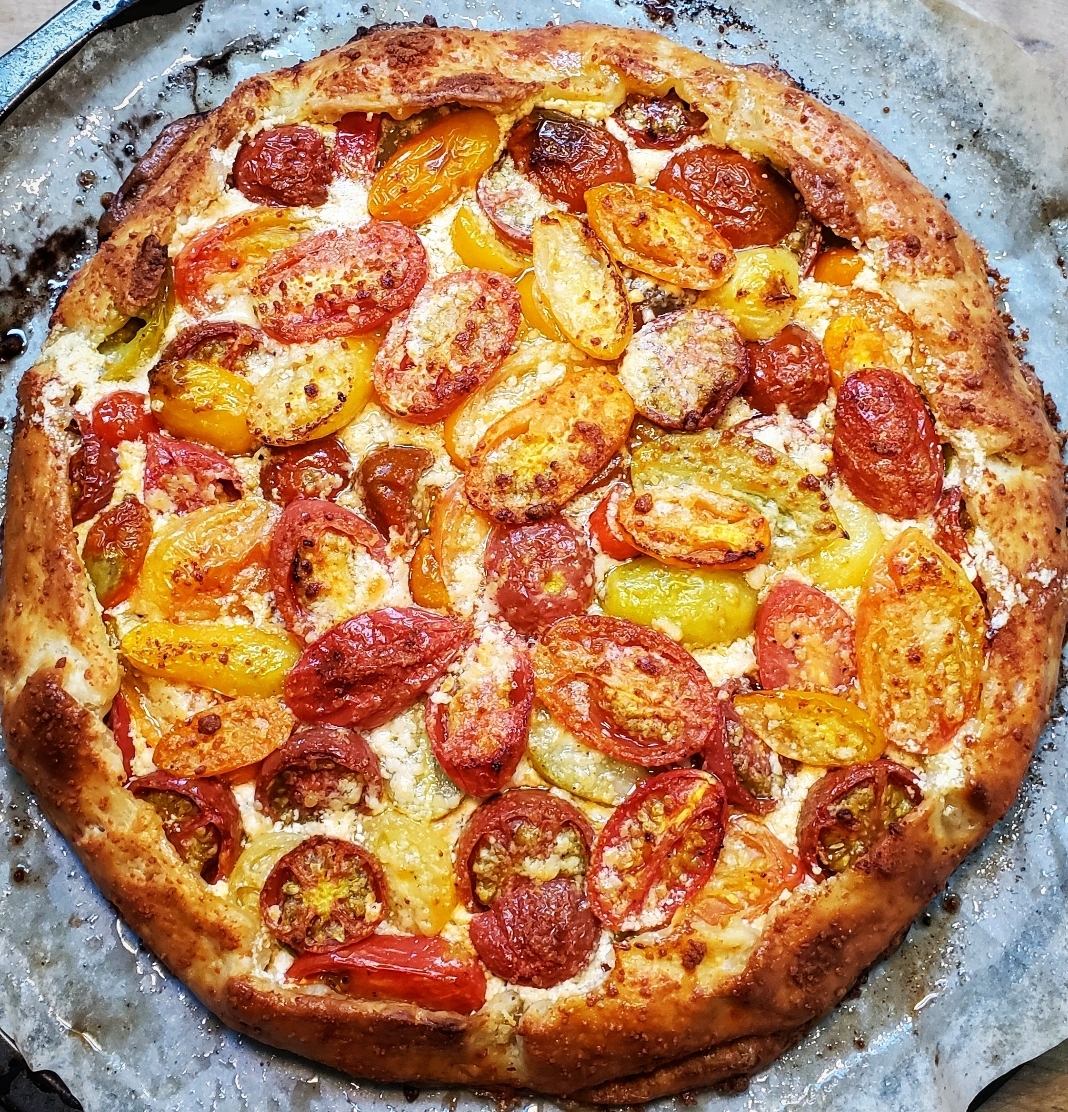 Cherry Tomato and Goat Cheese Galette r/foodwishes