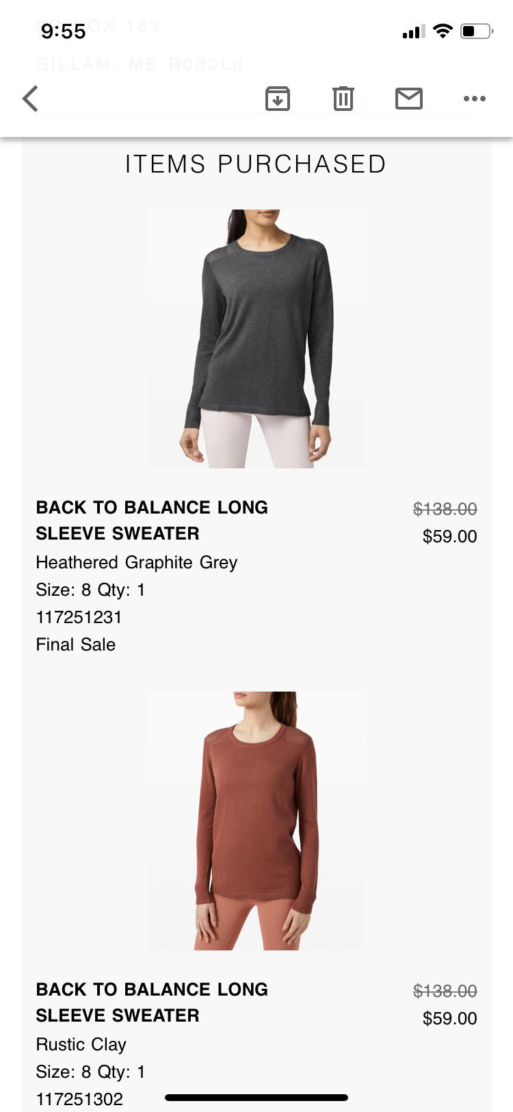 Idk if this will help anyone for proof, but these sweaters were further discounted 30 (that’s a