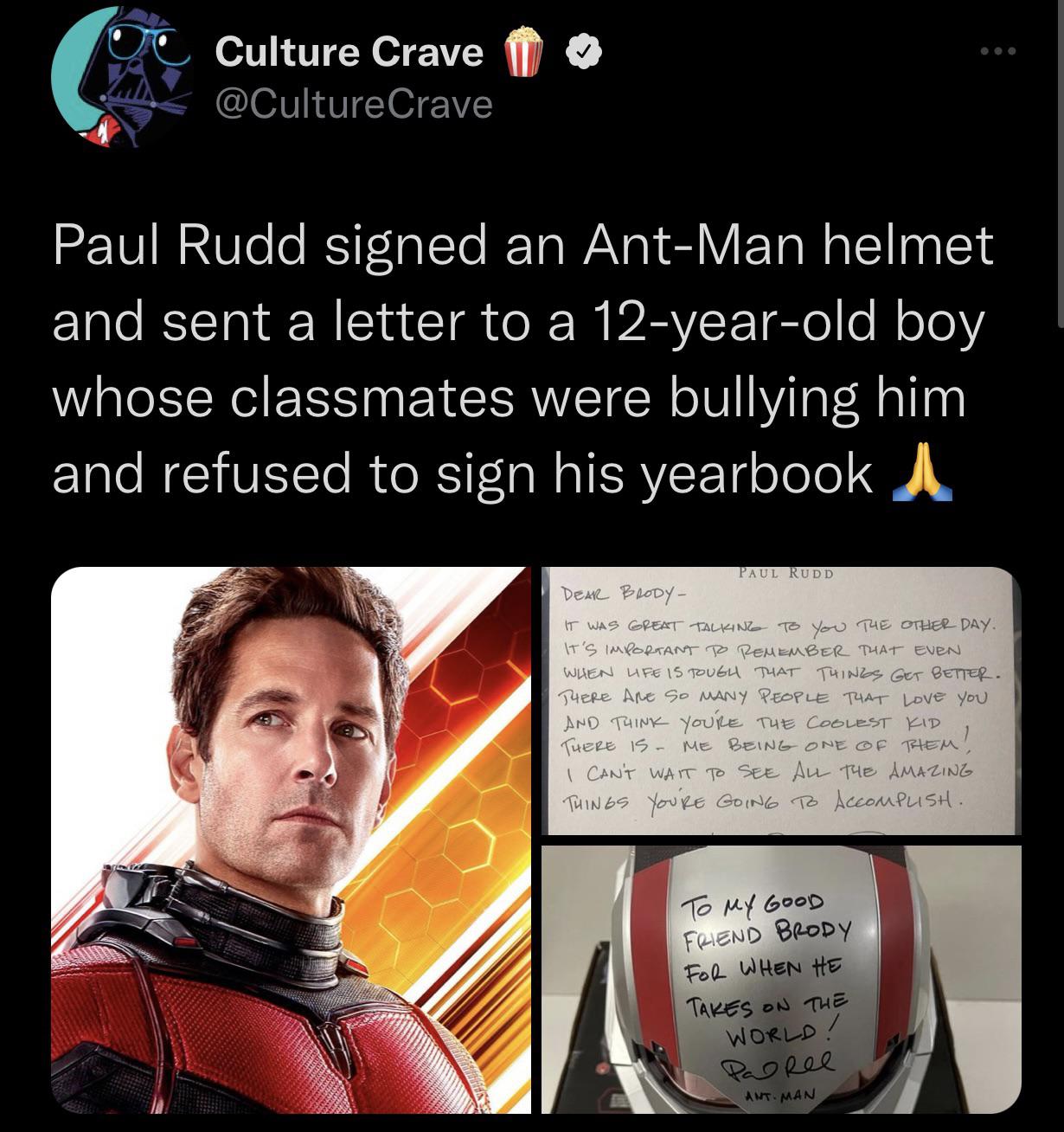 Paul Rudd is awesome r/MadeMeSmile