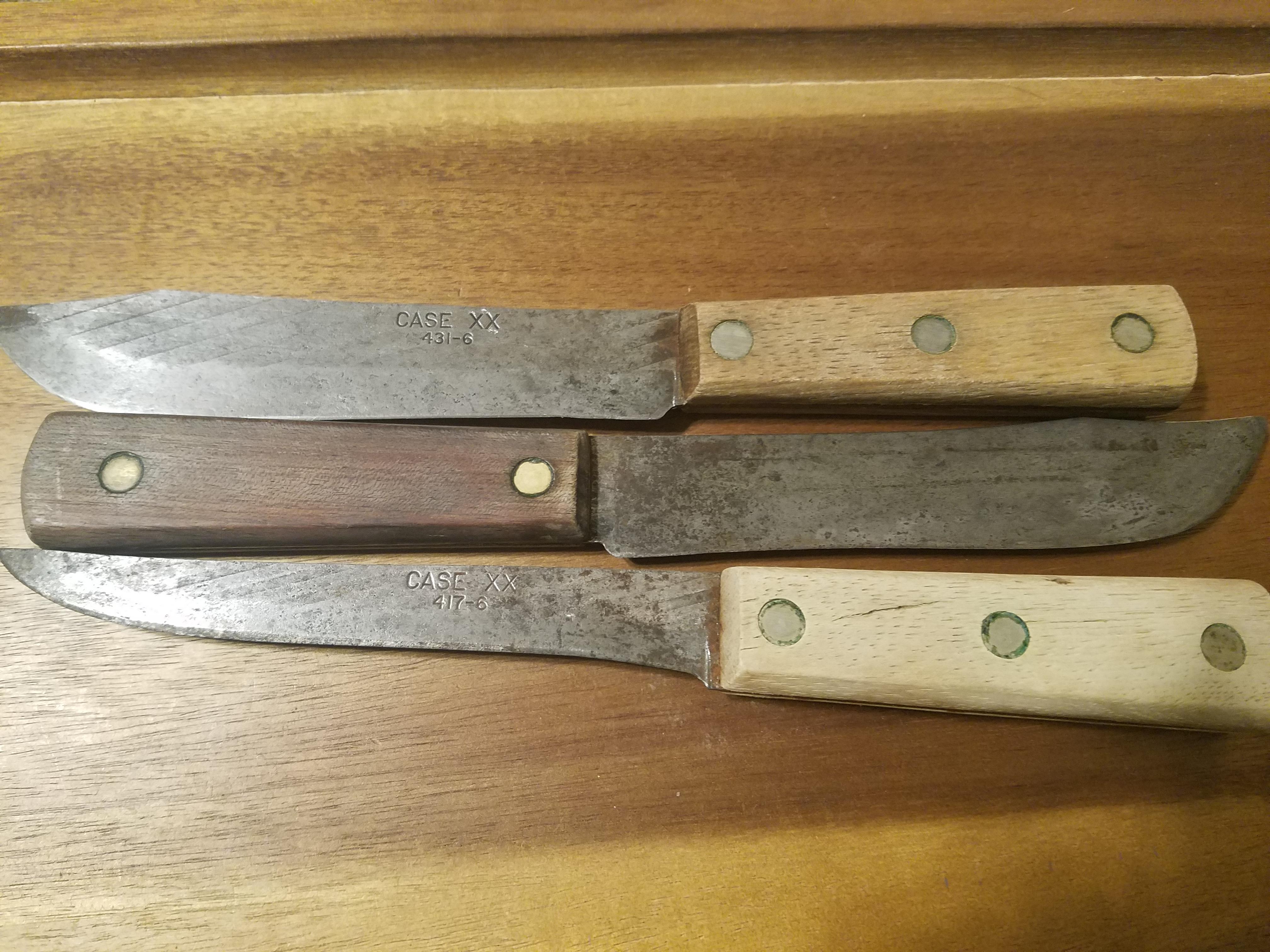 antique carbon steel kitchen knives found in scrap metal. r/BuyItForLife