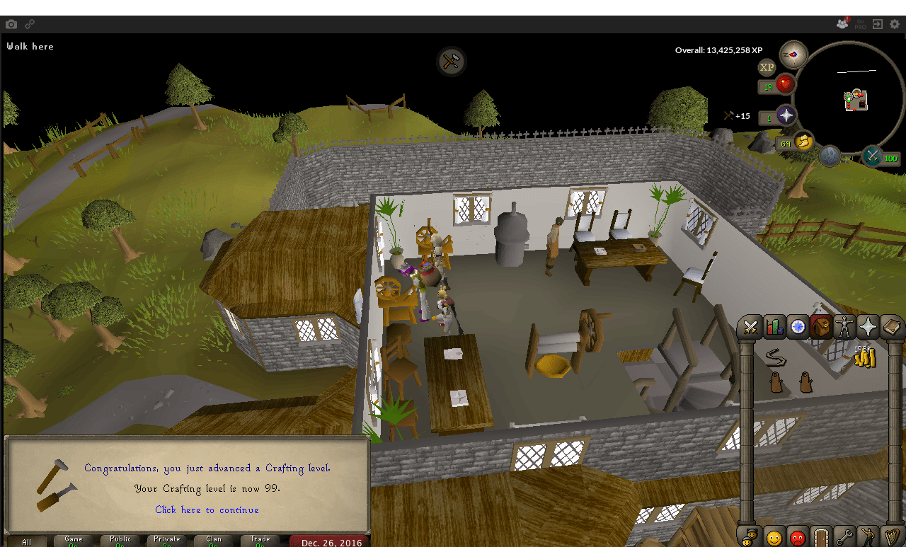 I've finally reached 99 Crafting through only doing bow strings! r