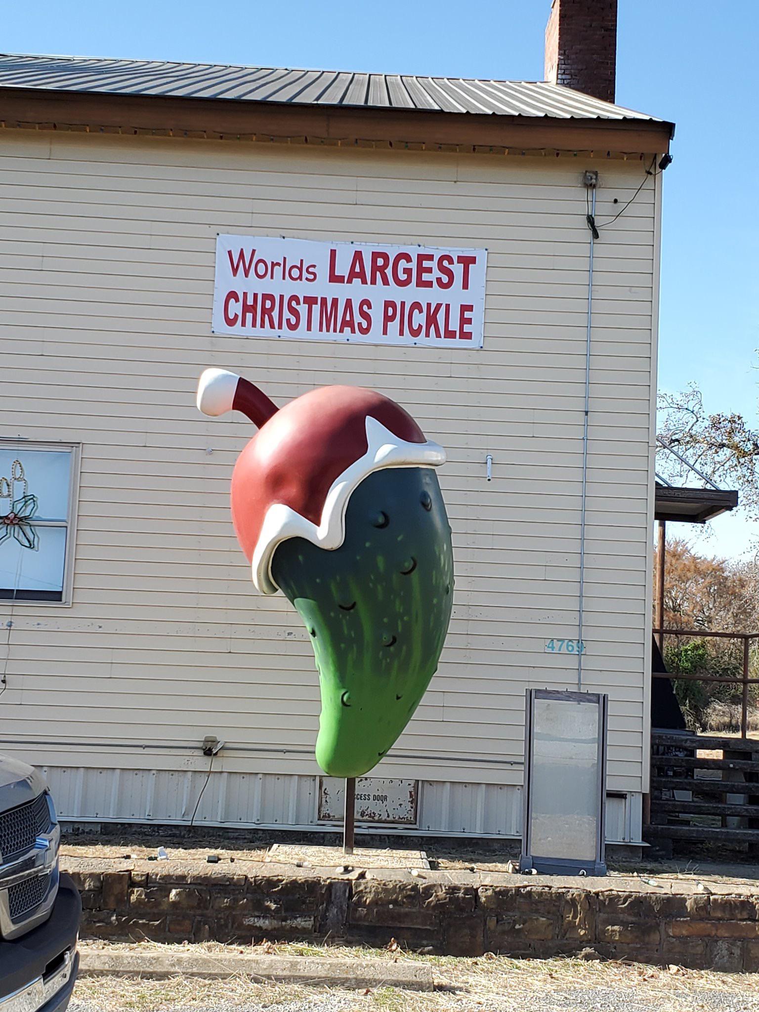 TIL that Fort Smith, AR is home to the World’s largest Christmas pickle
