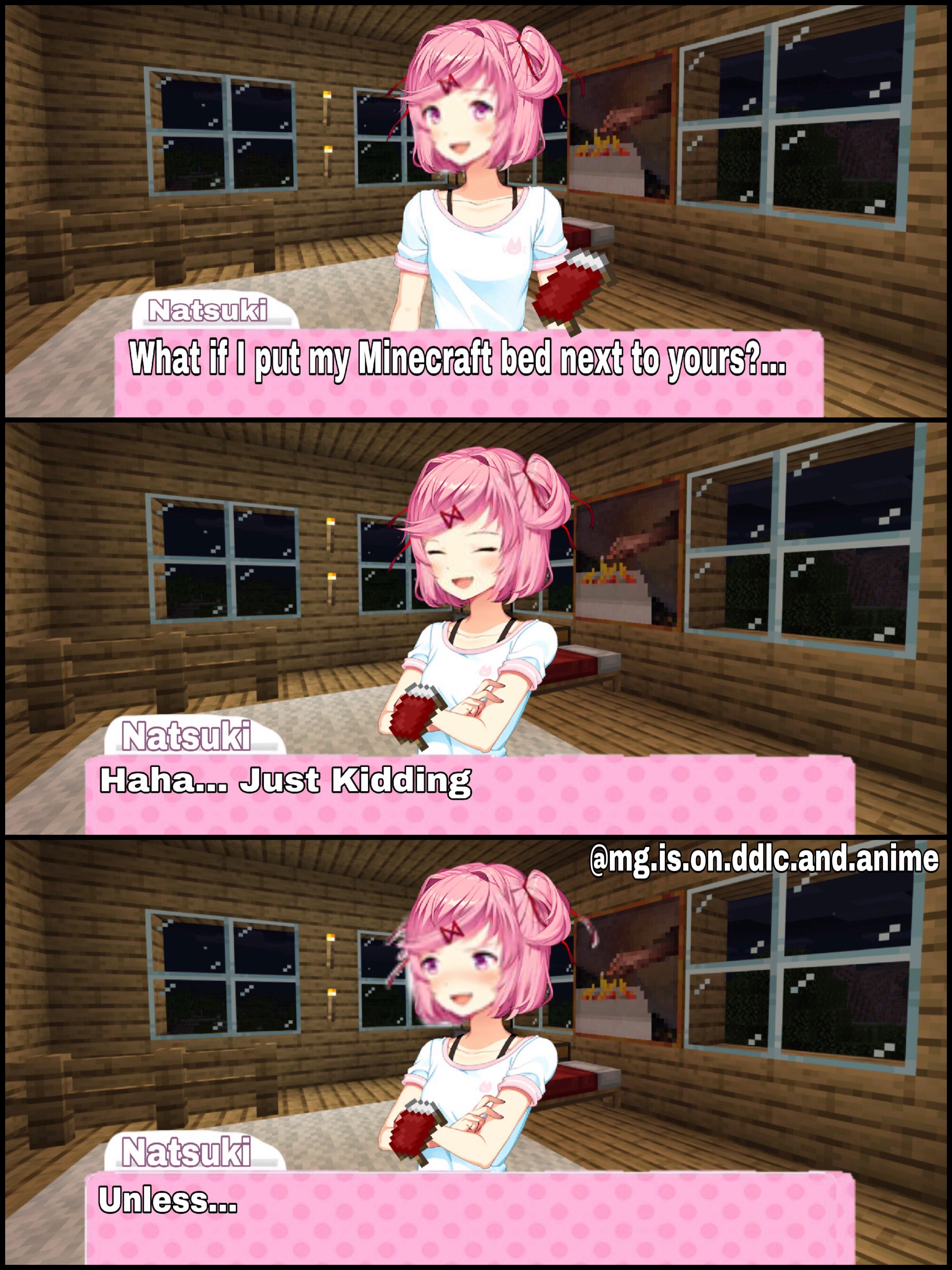 Minecraft bed r/DDLC