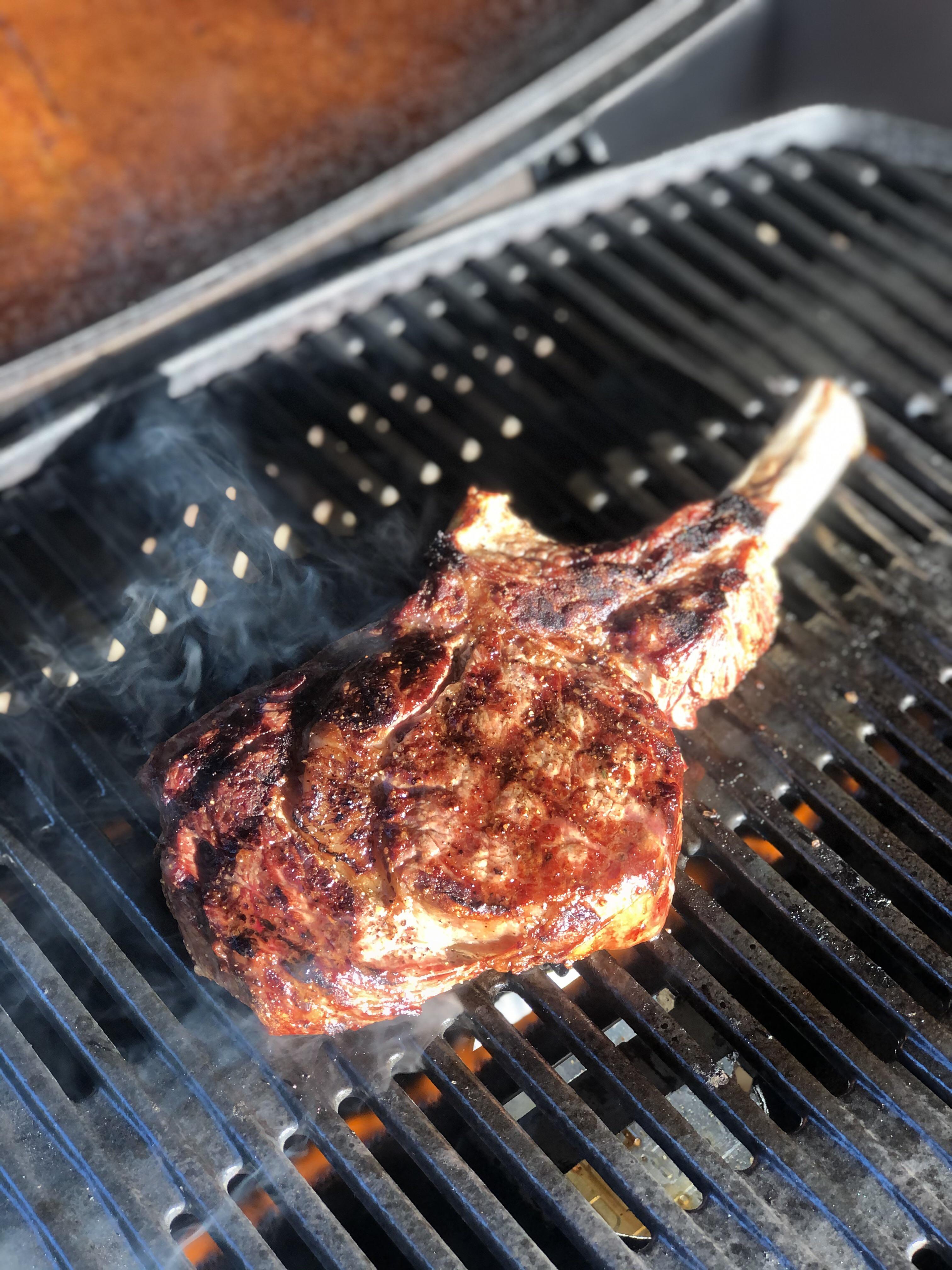 Rib Eye steak in the er Q r/grilling
