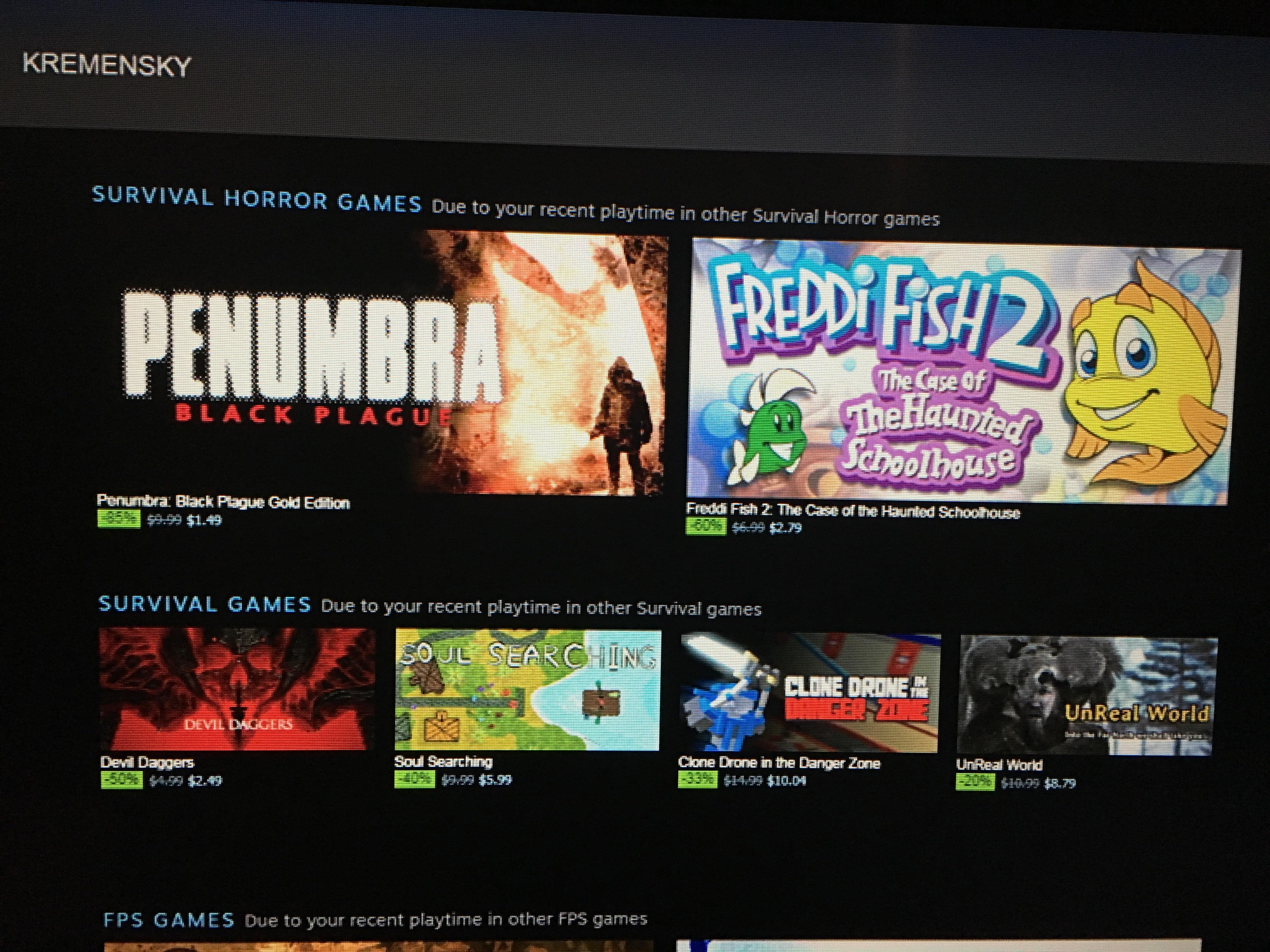 Very funny Steam. r/gaming