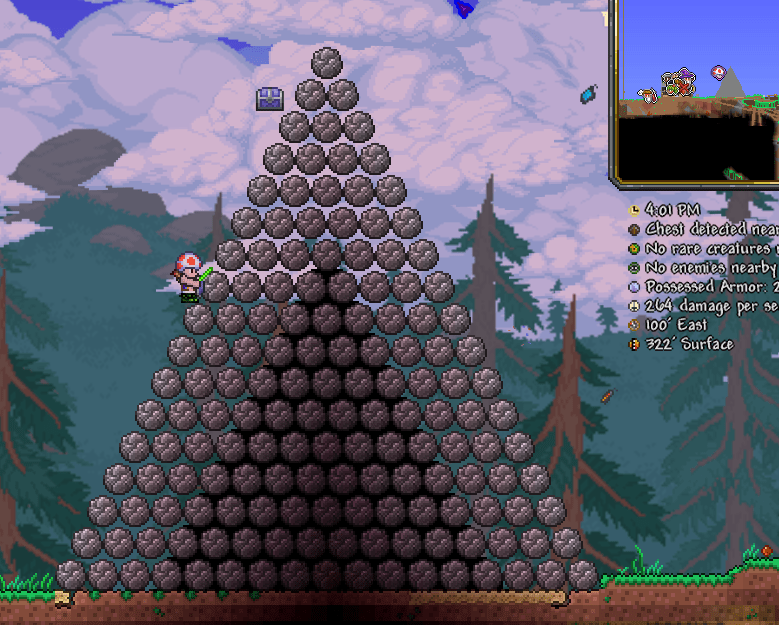 I don't know what I did I just started placing boulders down now look