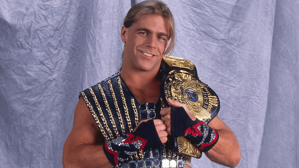 Shawn Michaels with the WWF Championship in 1996 SquaredCircle