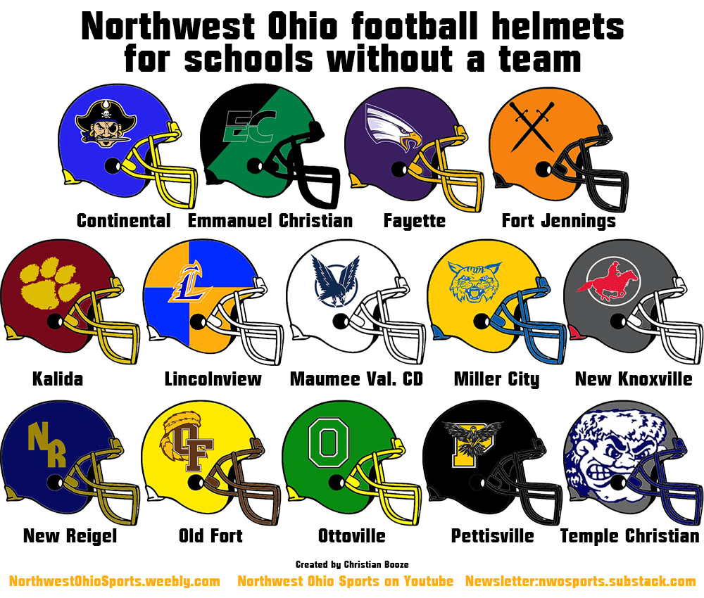 I made football helmets for Northwest Ohio high schools that do not