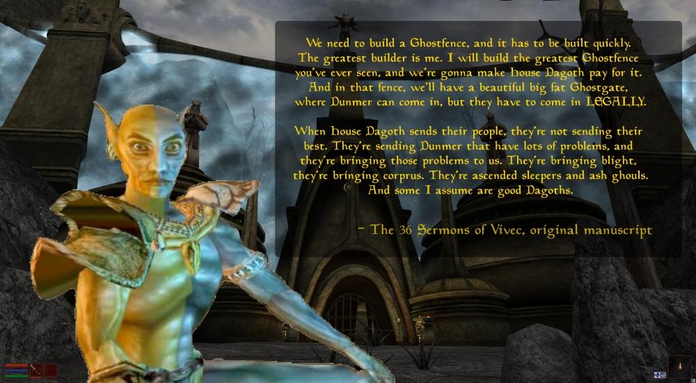36 Sermons of Vivec, original manuscript Morrowind