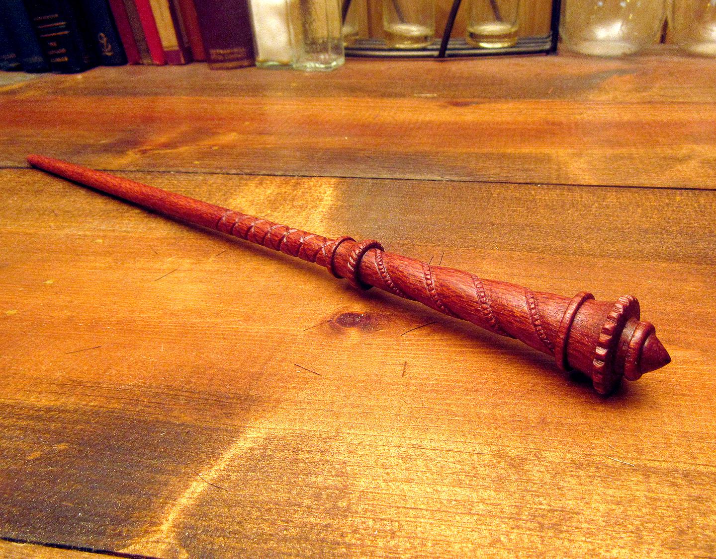 Salazar Slytherin Wand 14", leopard wood. r/Wandsmith