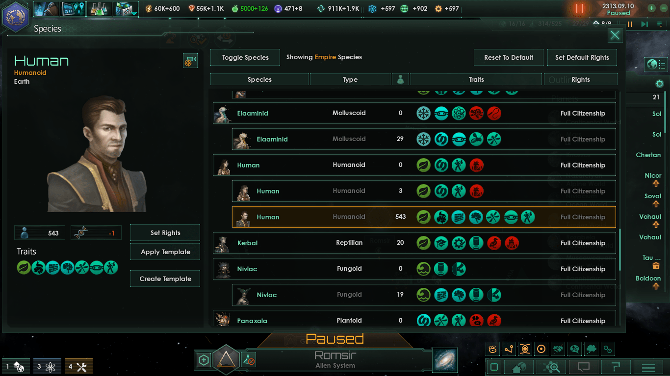 I was able to get to 1 trait points Stellaris