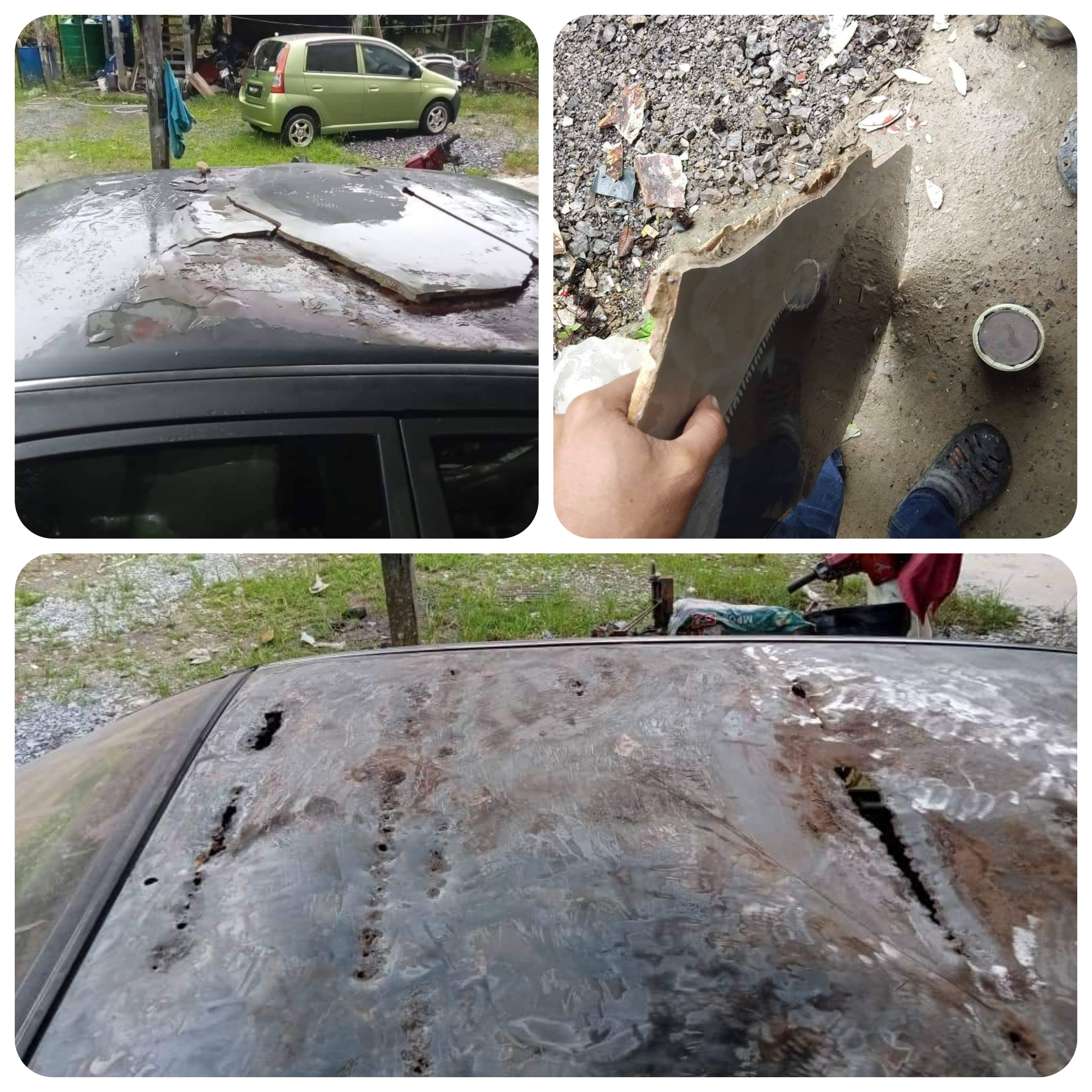 Bullet proof roofing for cars.