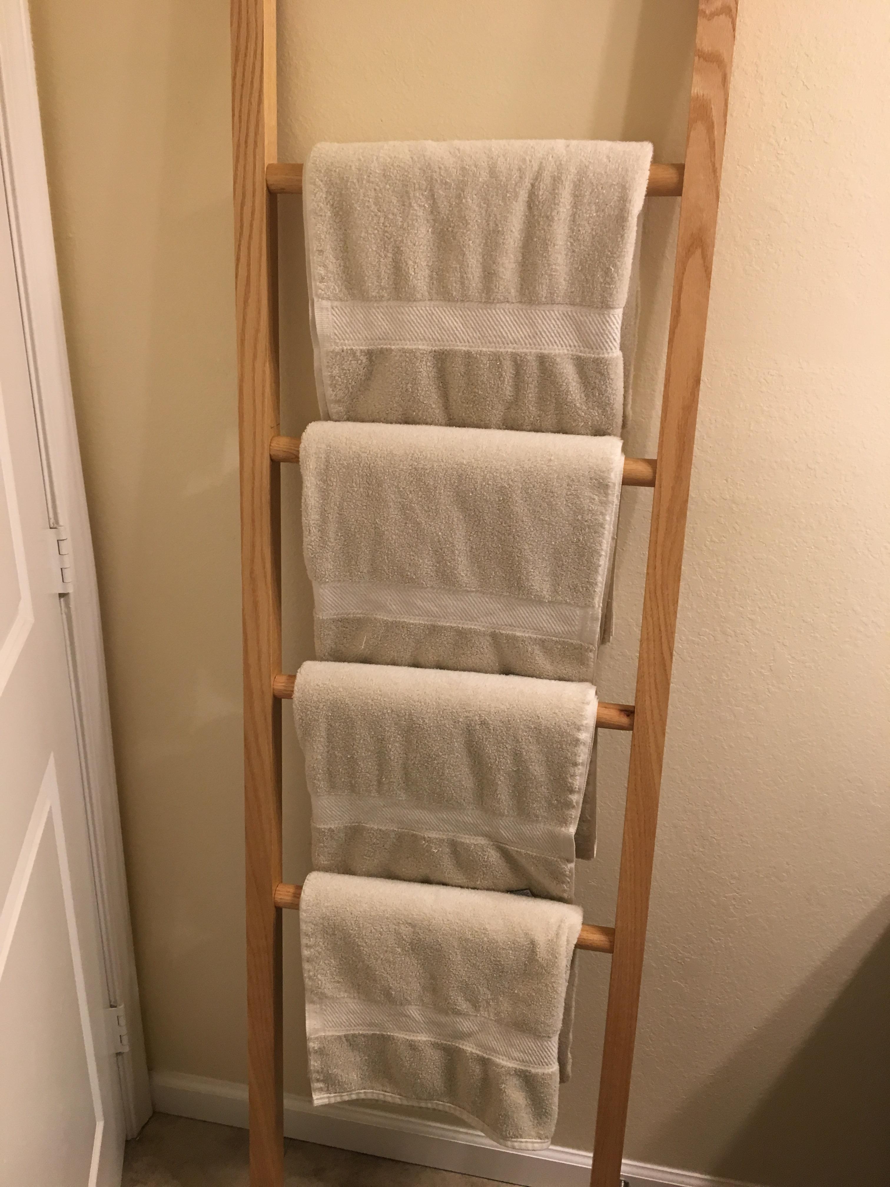 Needed a place to put my bath towels, so I made this today r