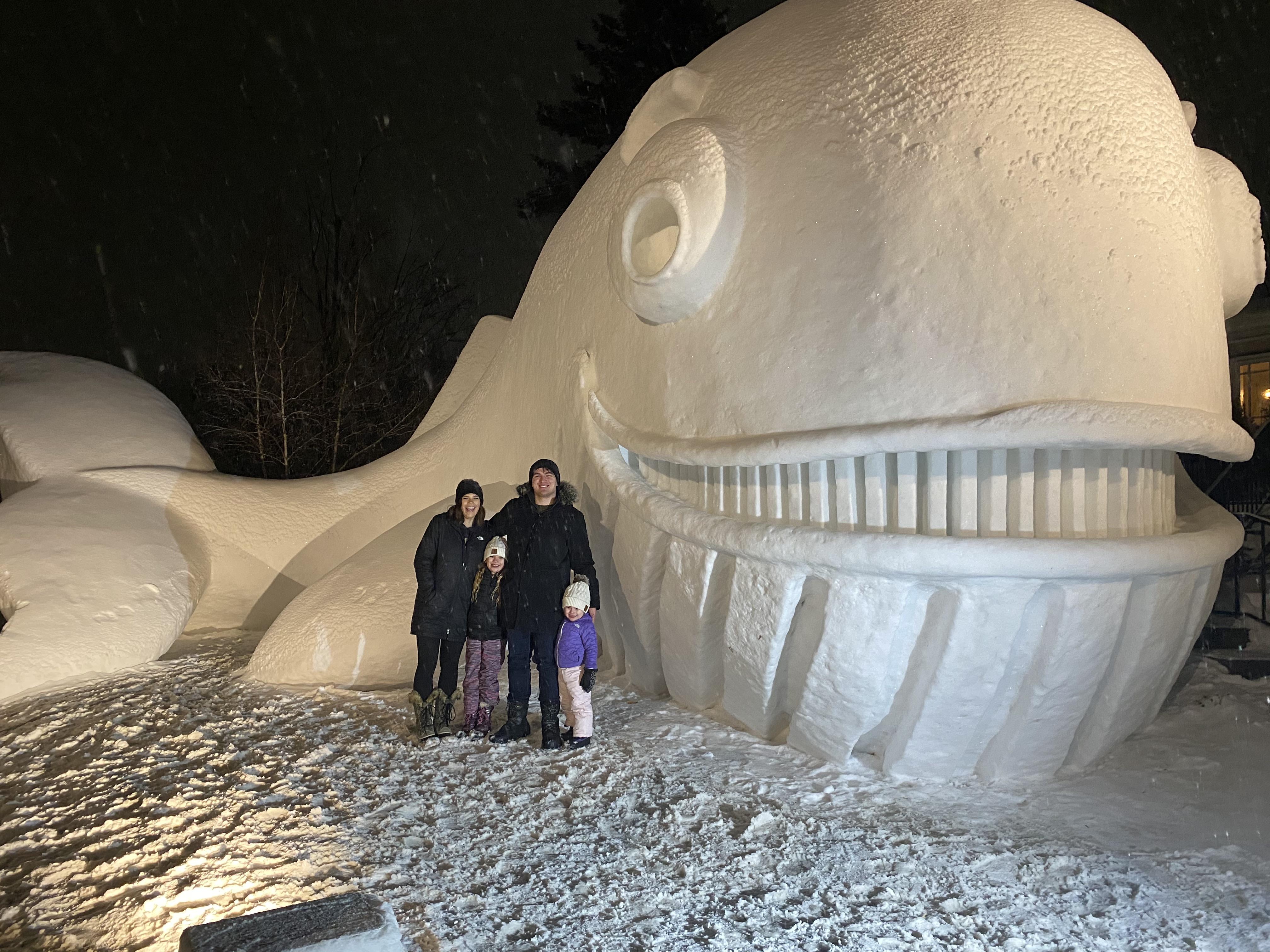 Minnesota Family Builds Giant Snow Sculpture Every Year For Clean Water