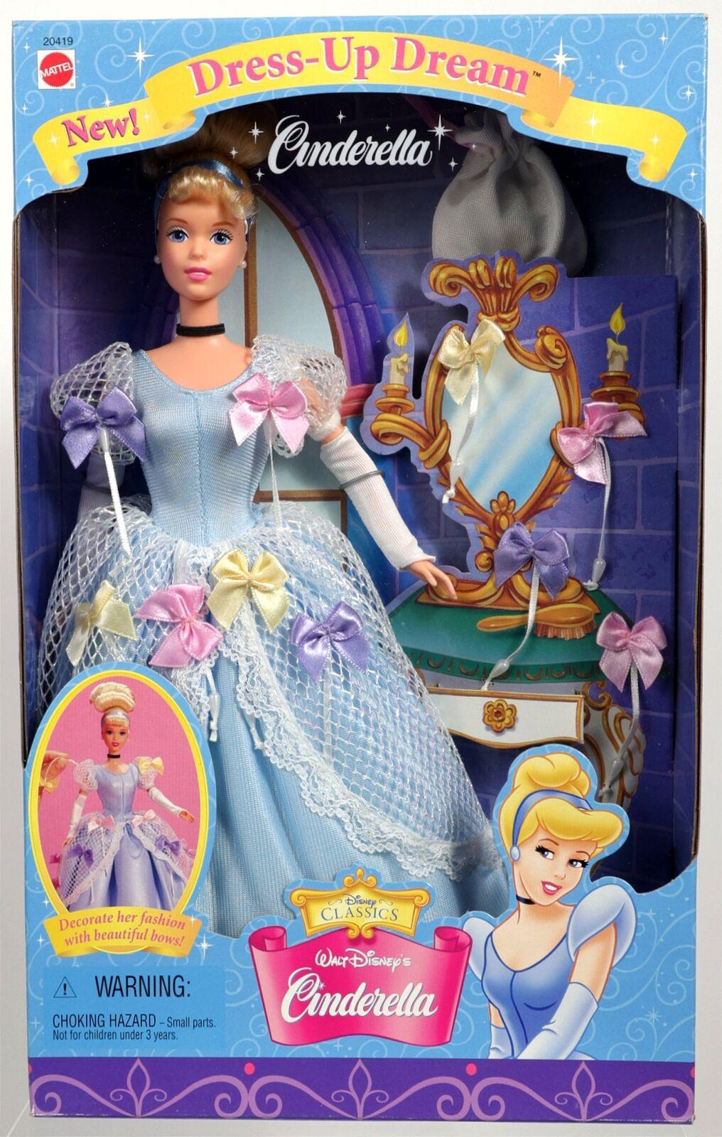 Vintage Walt Disney's Cinderella Dress Up Dream Cinderella Doll Disney Classics 1998 Mattel 90s