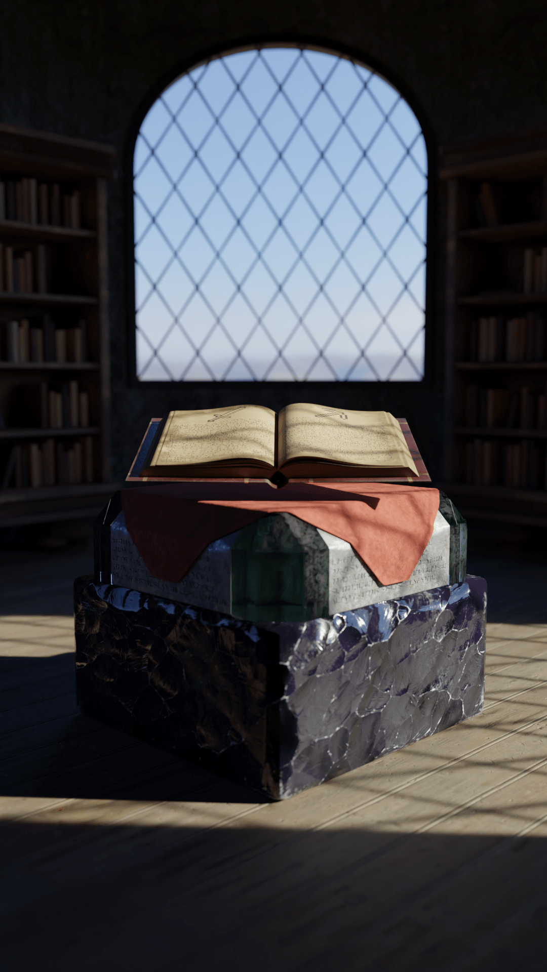 My attempt of a realistic enchanting table r/Minecraft