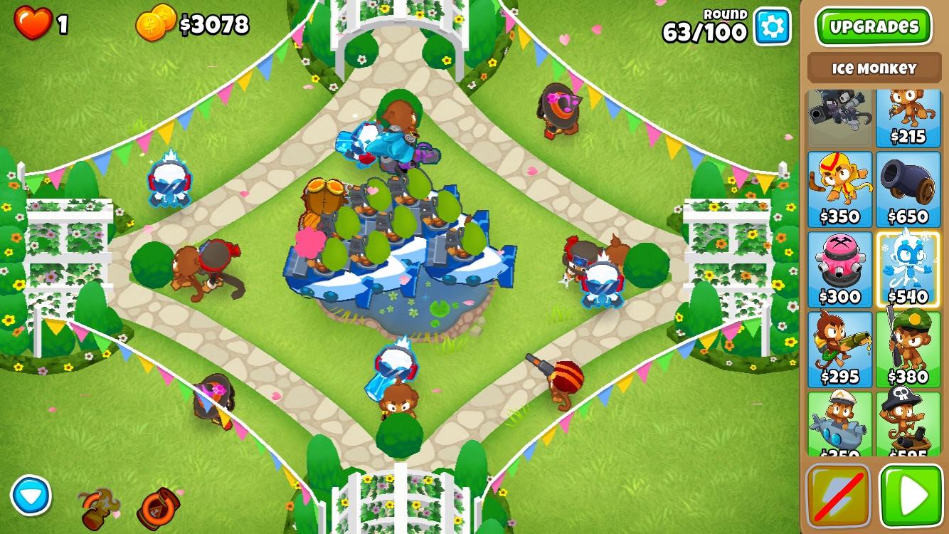 Quad CHIMPS round 63 defeated btd6