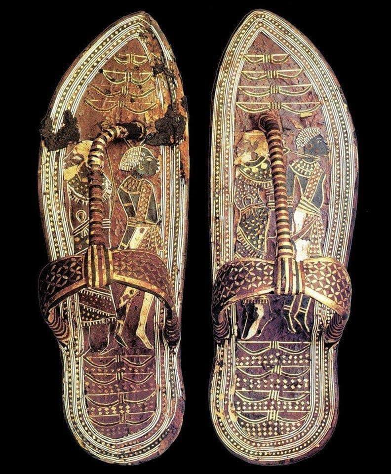 Egyptian pharaoh Tutankhamen’s 3,300 year old sandals. r