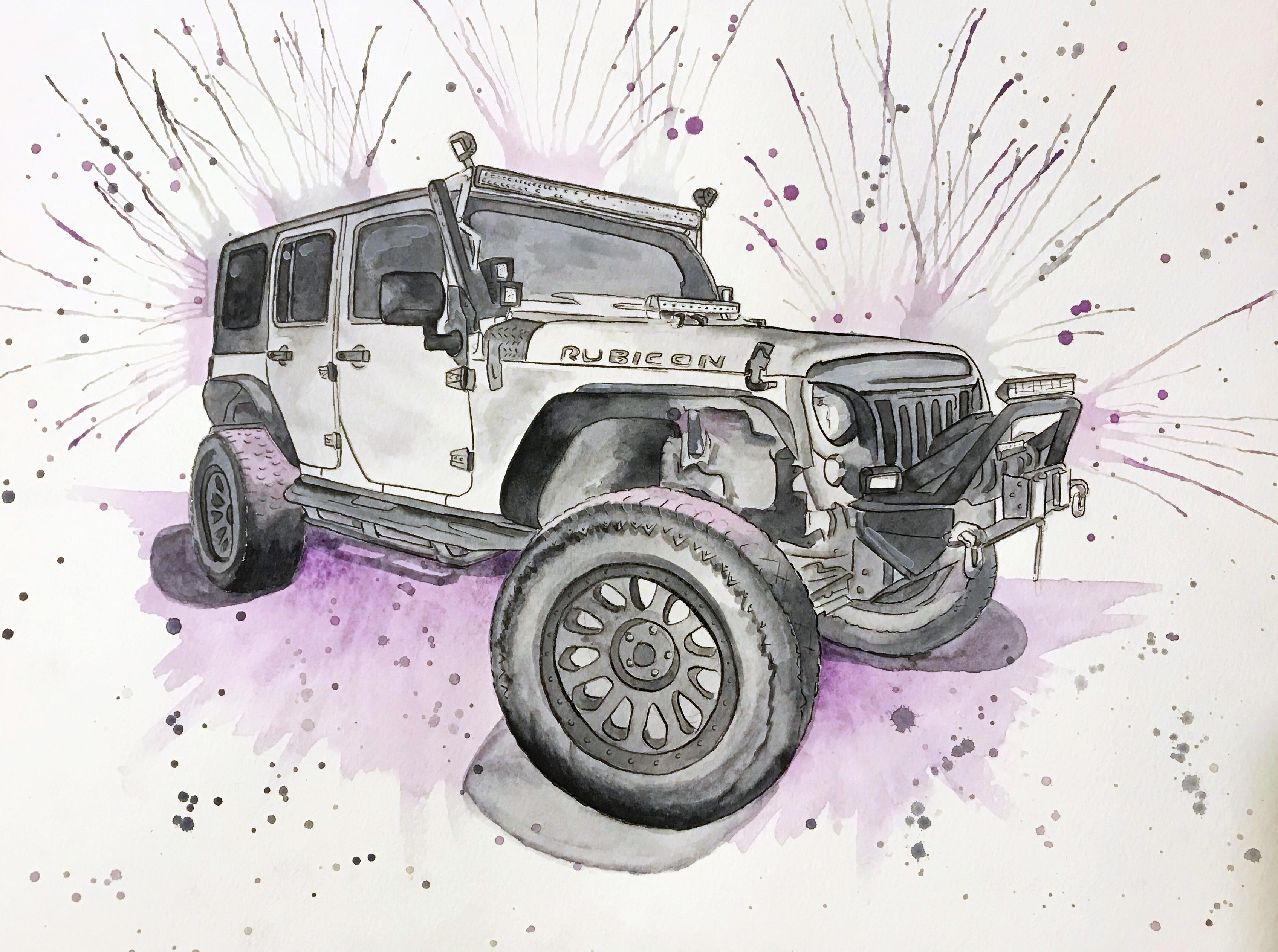 I've never been a Jeep person, but painting this gave me a whole new