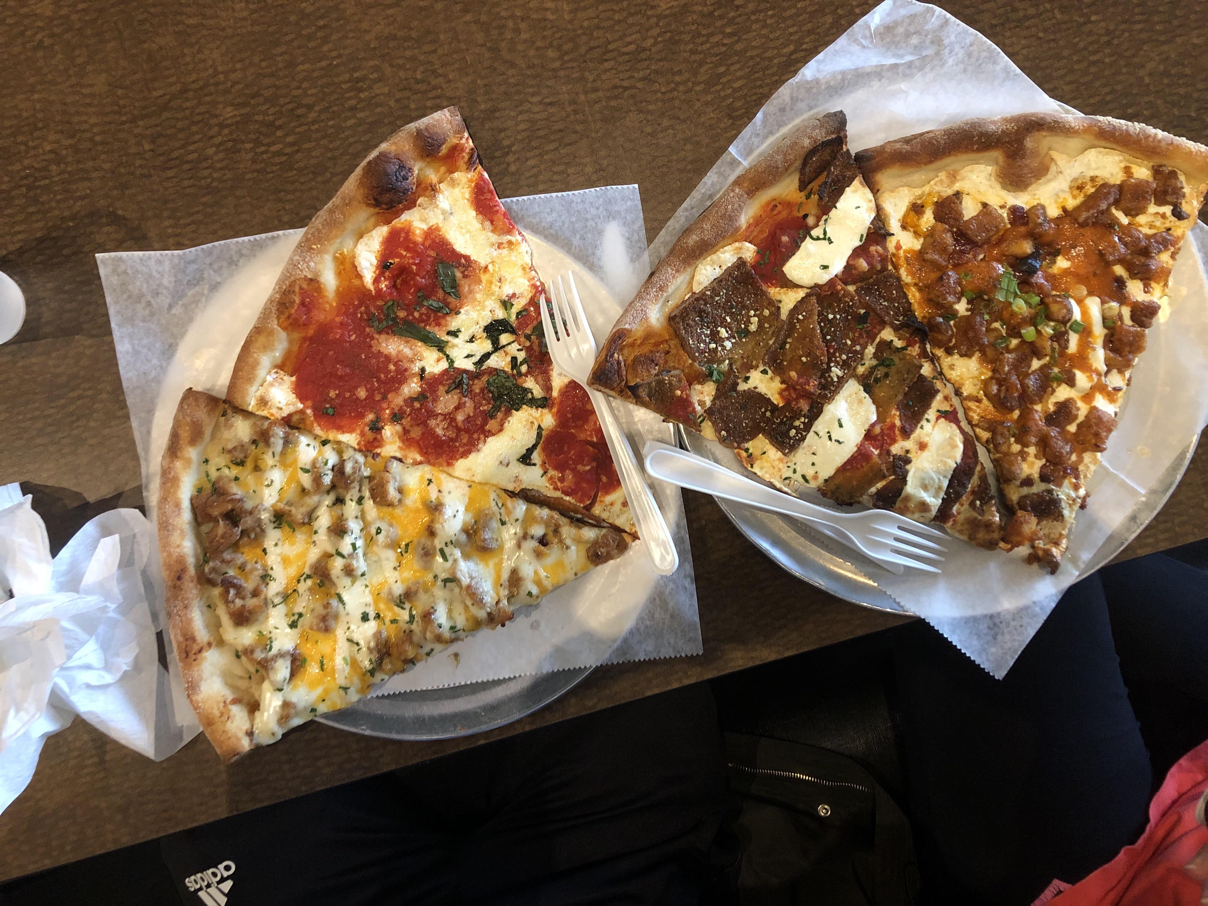 Astoria Pizza Factory in Astoria Queens. (Chipotle, egg plant