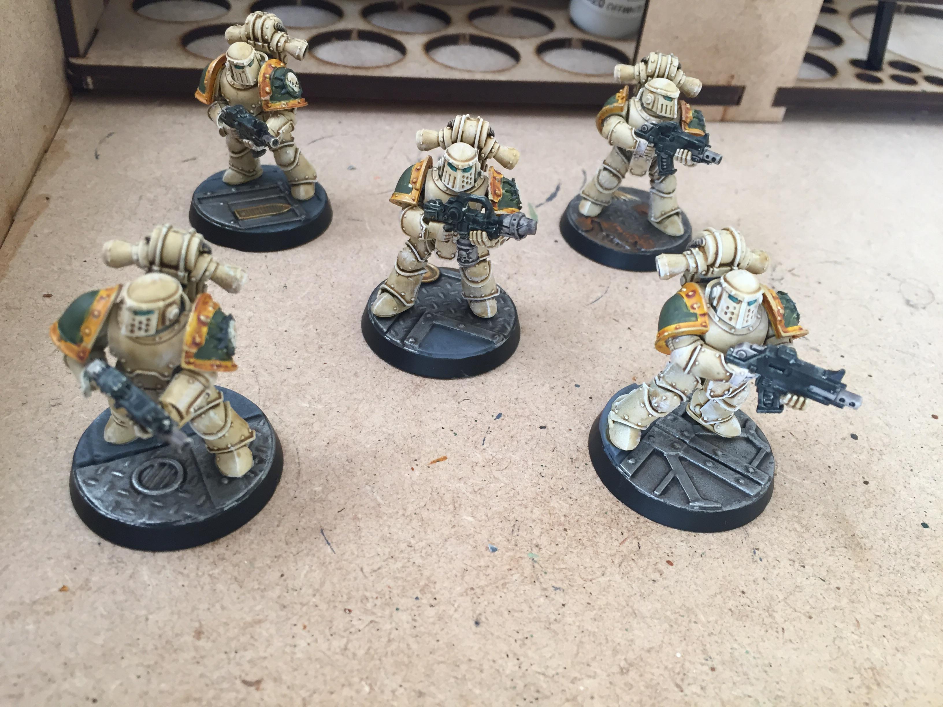 Mk3 armour Death Guard using Contrast Paints. Some dry brushing on the