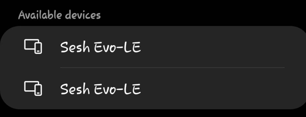 Having an issue with pairing my Sesh Evo earbuds. In the image attached