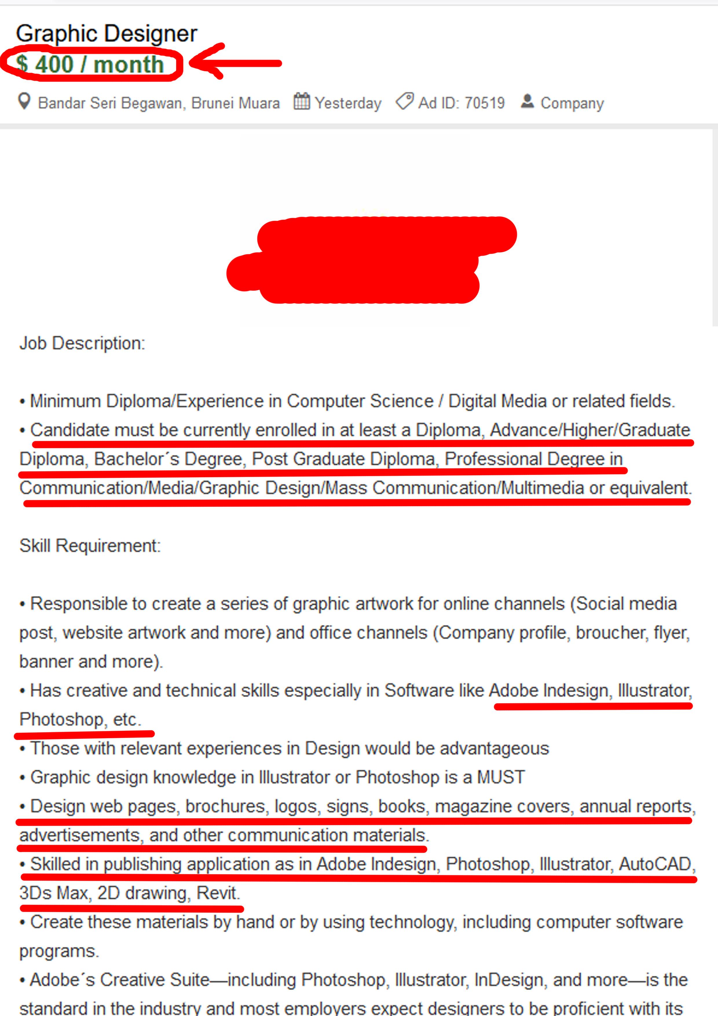 Expect professional worker, pay only 400/month 😠 Print design, 3D