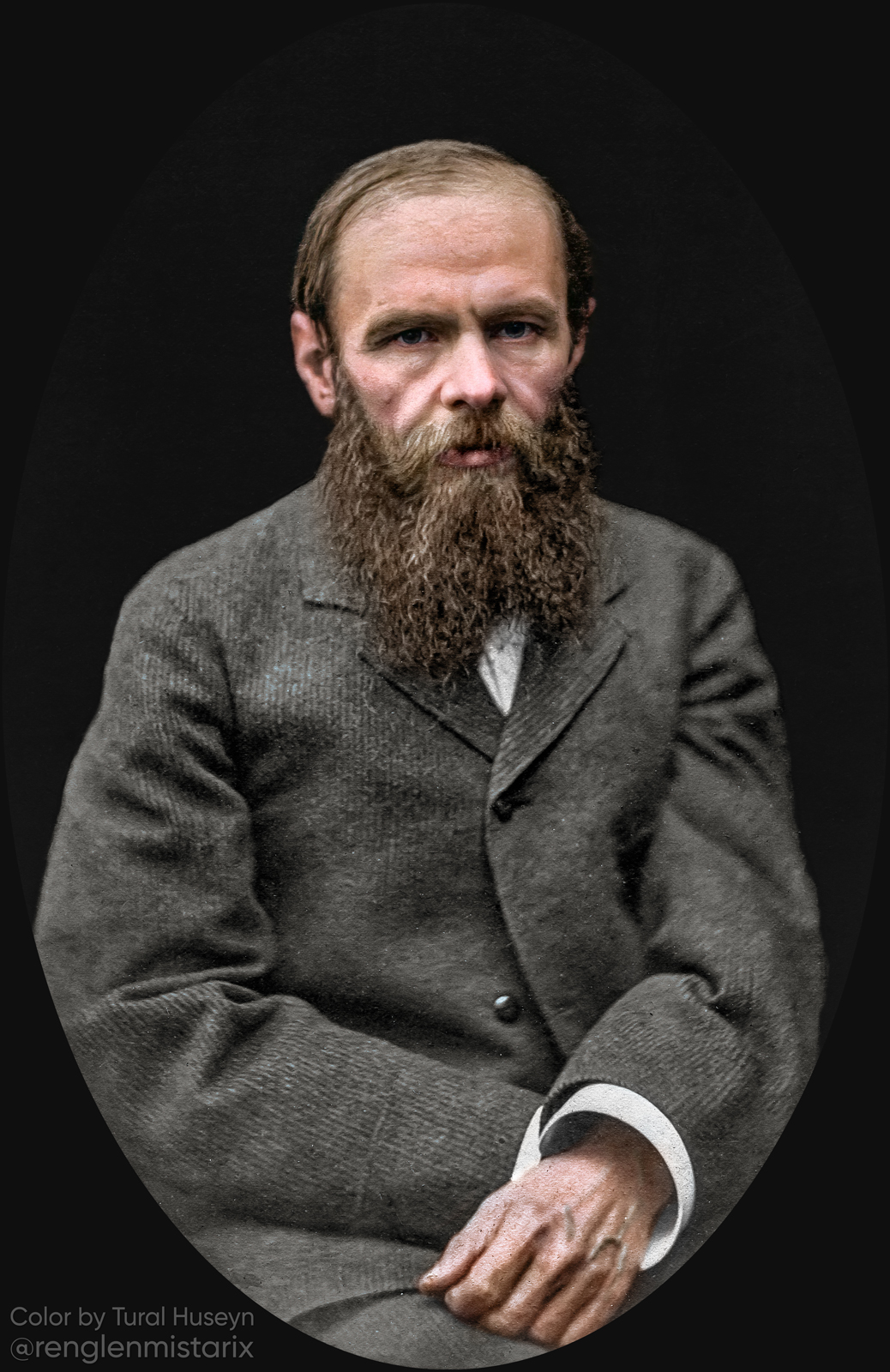 Last photo of Fyodor Dostoevsky, 1880. [Colorized by me] (1038x1600