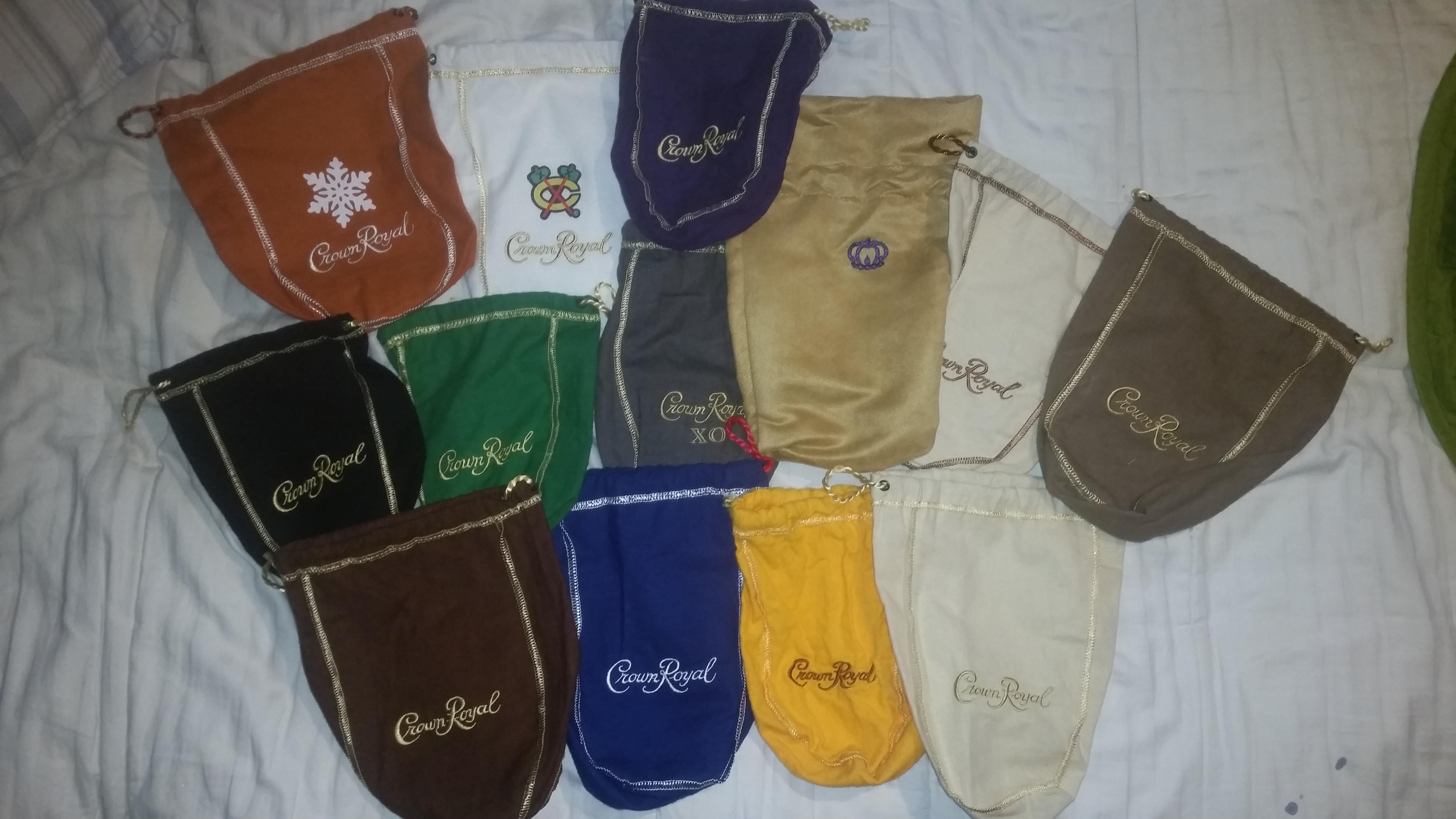 For the guy who showed off his crown royal bag collection. I think I
