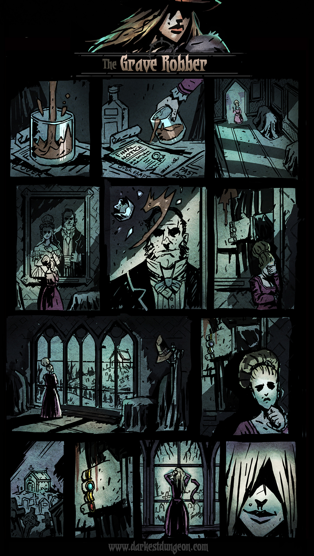 Can someone explain to me the Grave Robber's comic? darkestdungeon