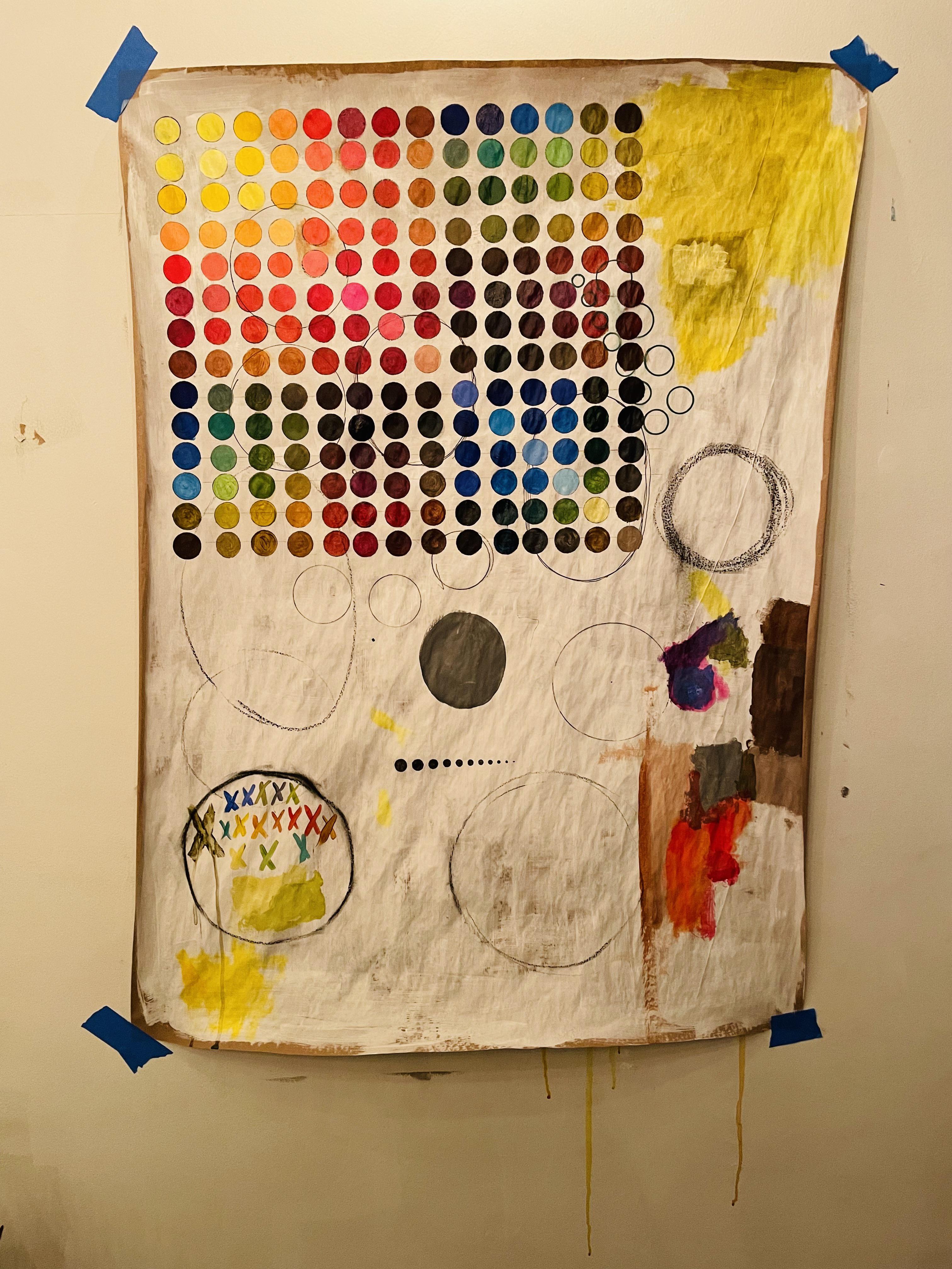 Intuitive painting on brown butcher paper (acrylic) r/acrylicpainting