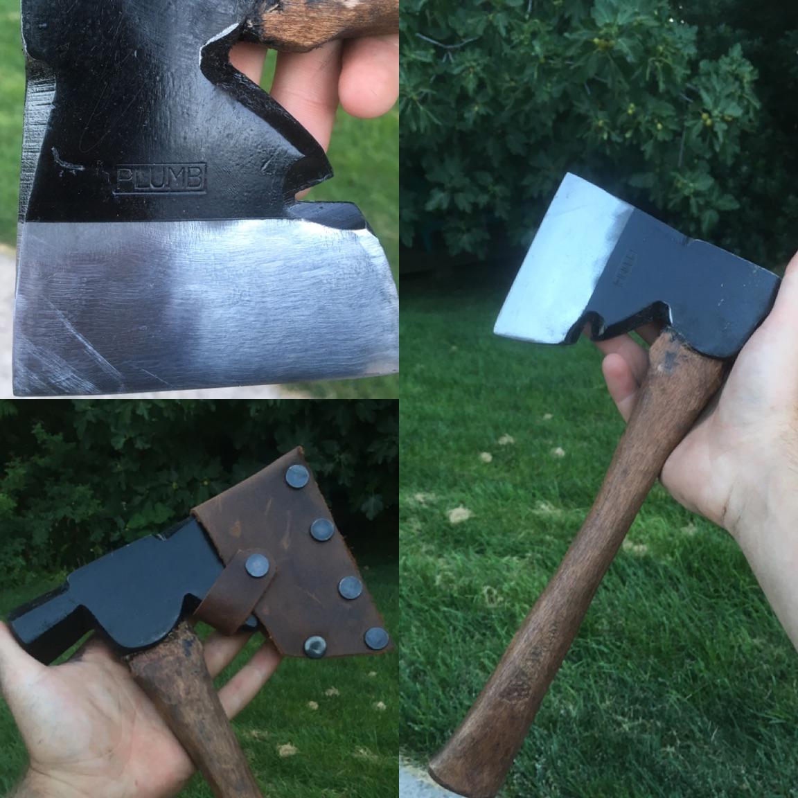 Restored my Grandads old Plum Roofers Hatchet as a present to my dad