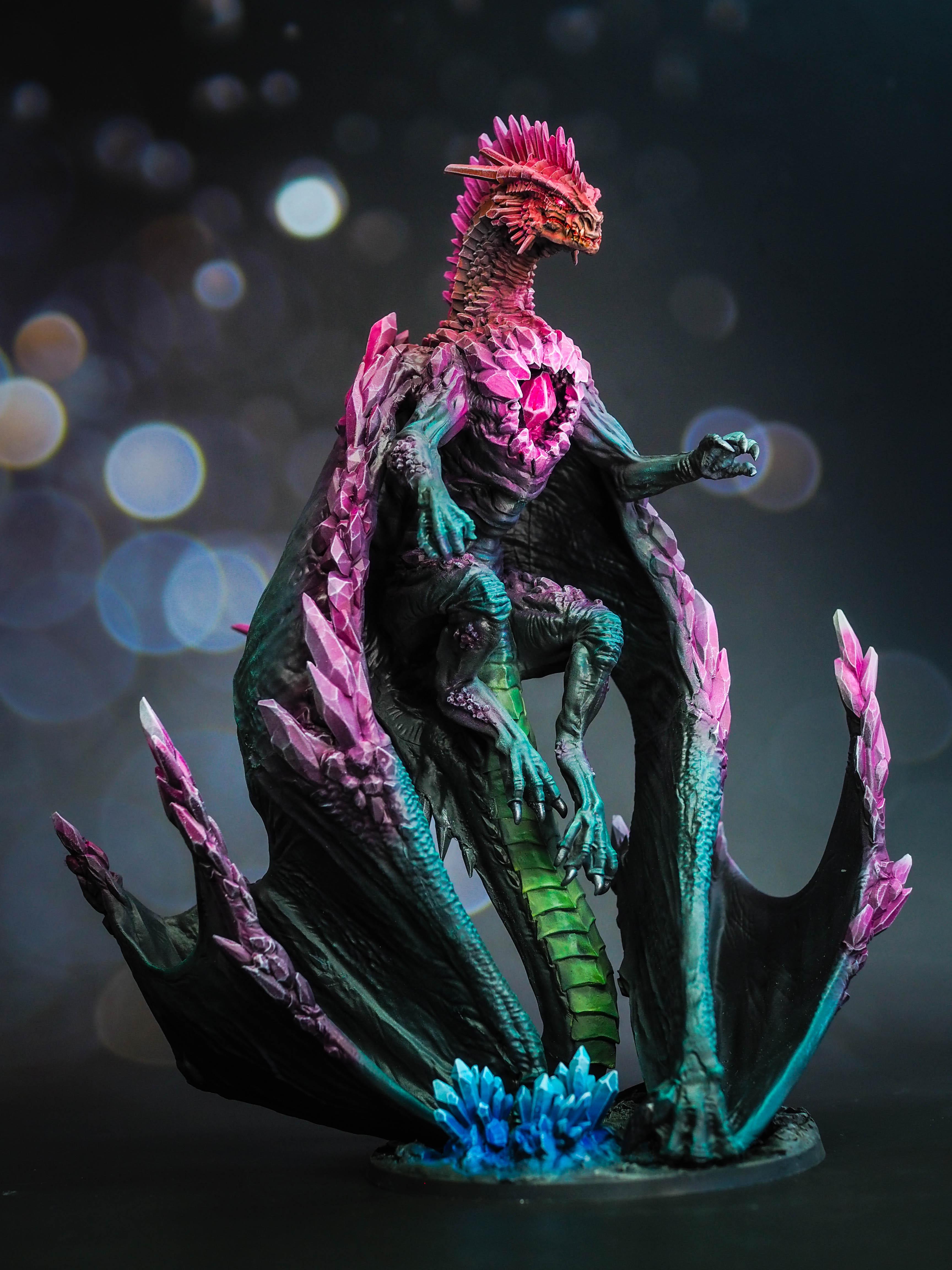 Massive 200mm gem dragon from MCDM KS r/minipainting