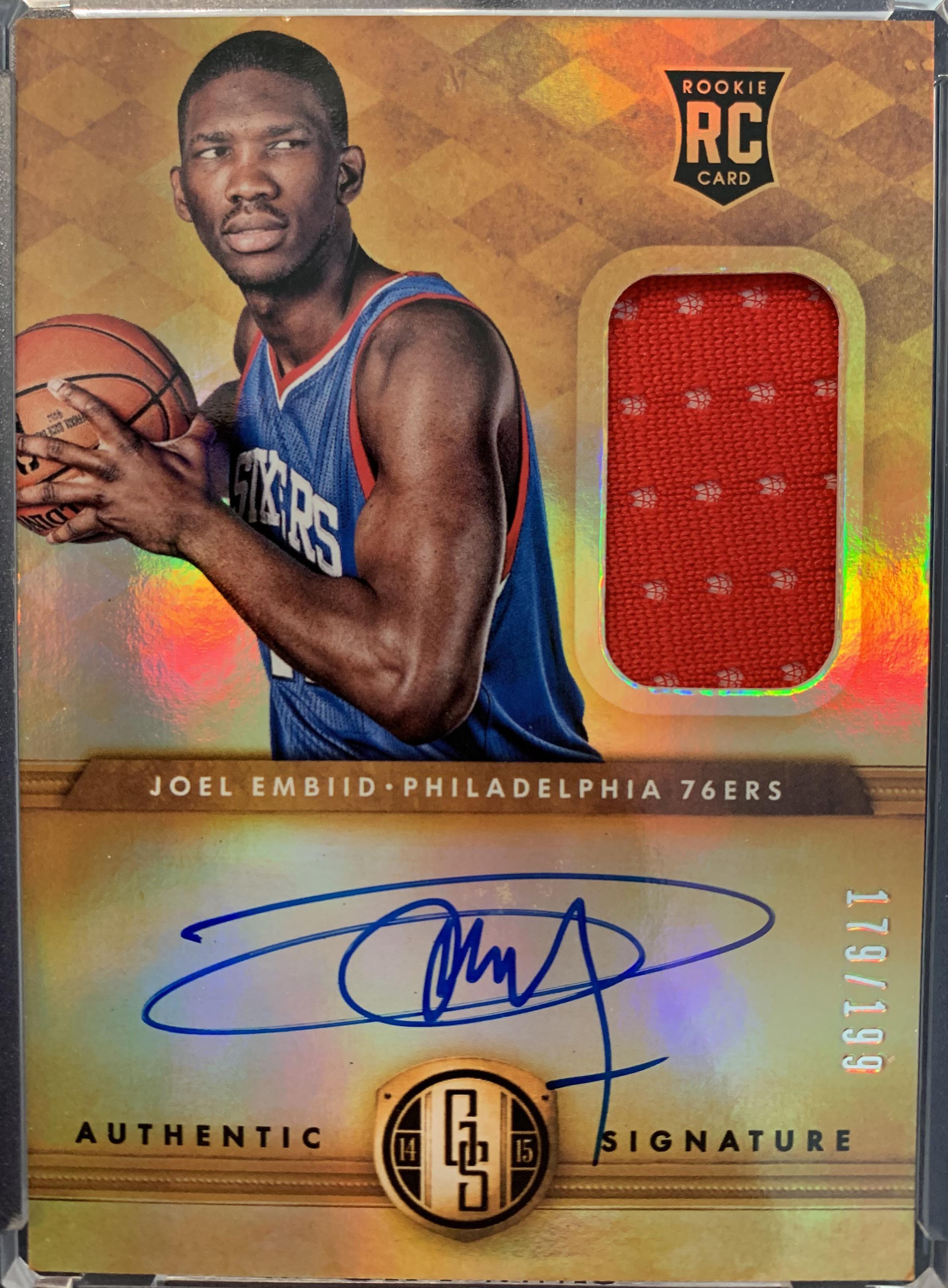 Joel Embiid Gold Standard Rookie Jersey Auto. The MVP!!! r