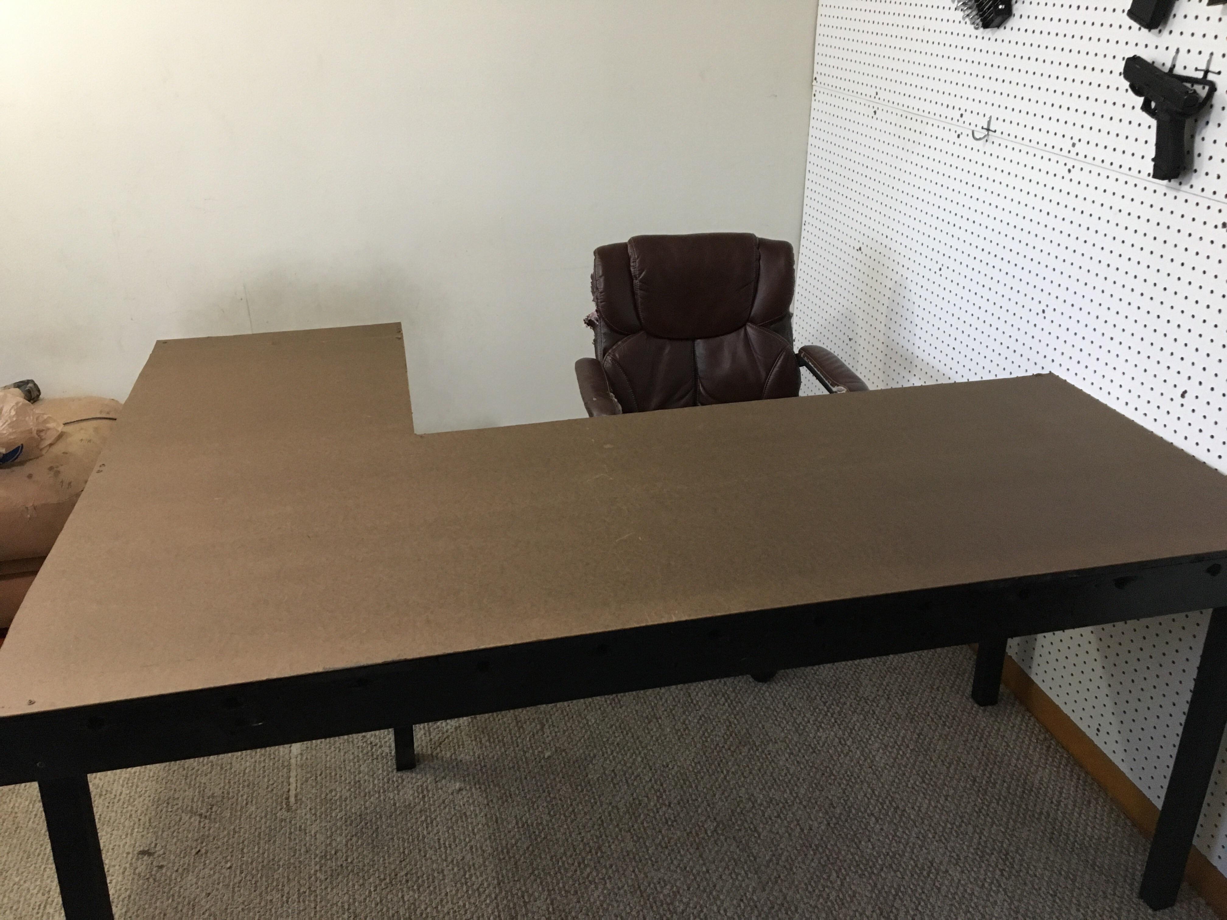 Not as crazy as some others’ homemade desks, but I’m happy I just got