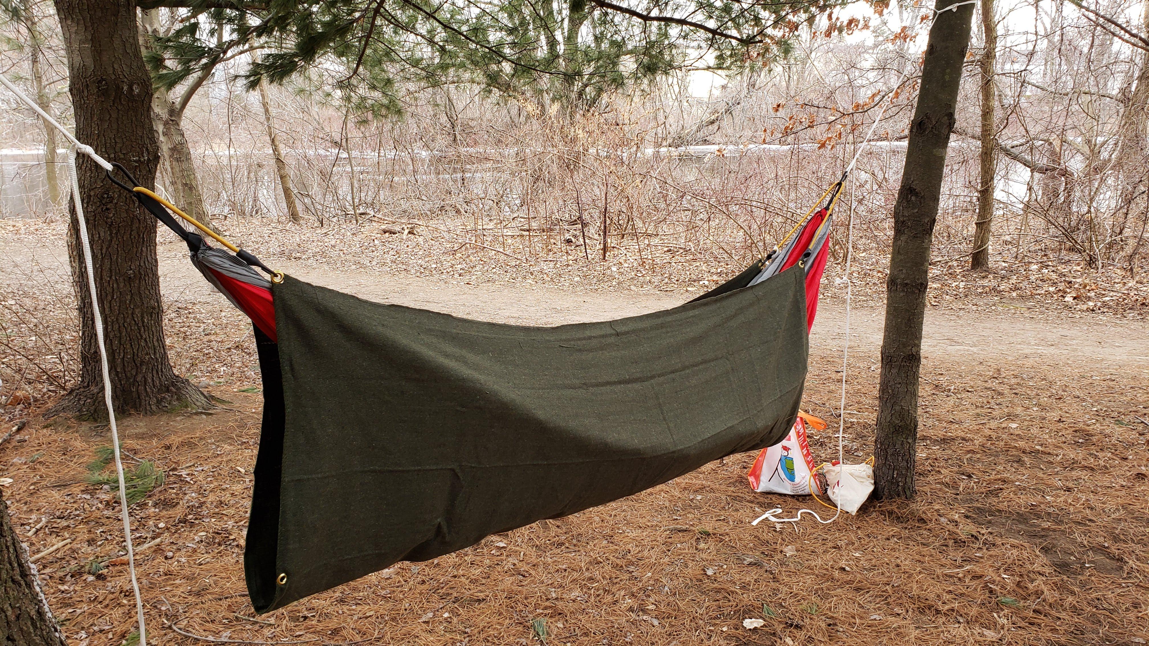 Winter Hammock Camping Setup